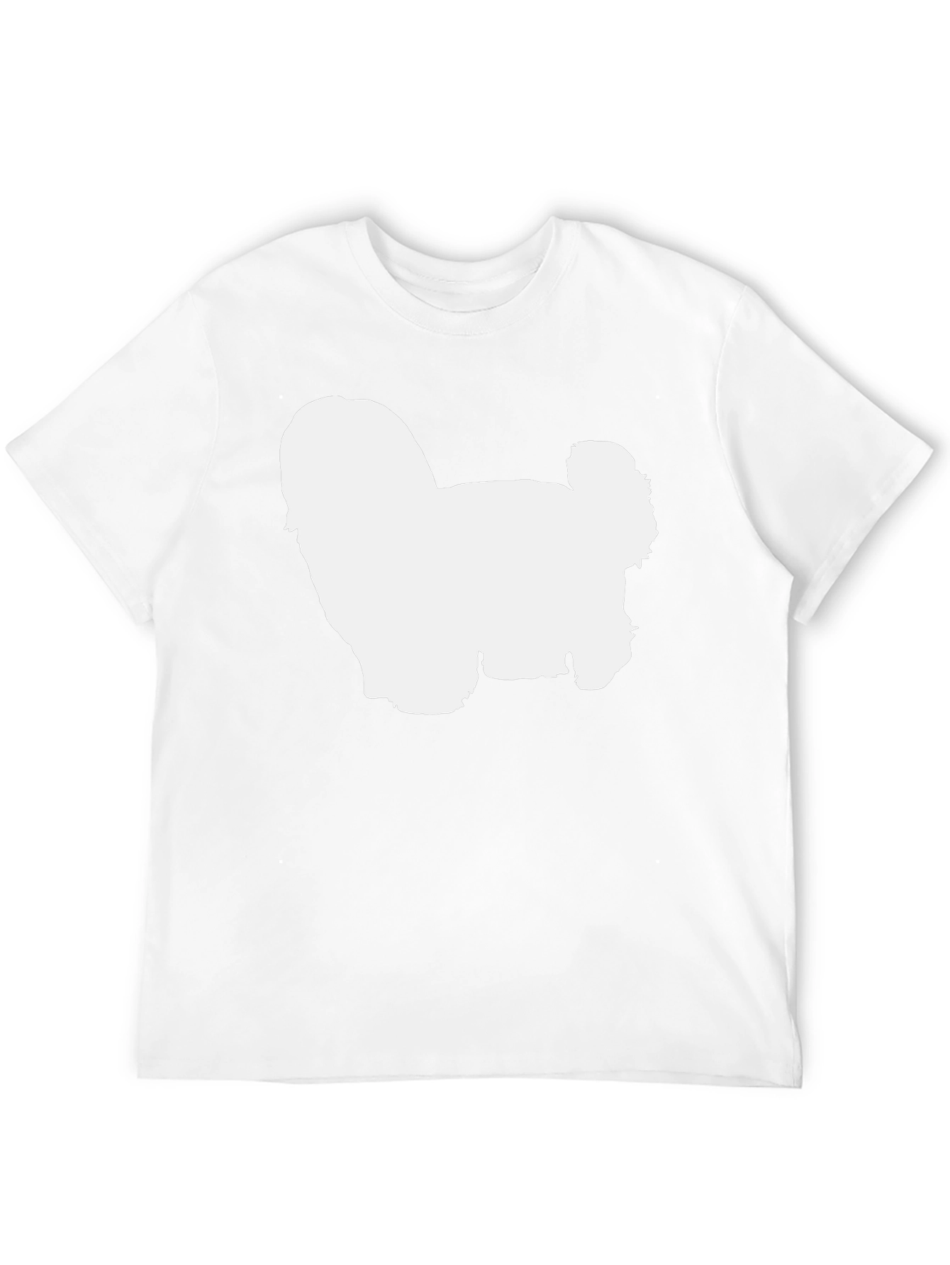 Dog Silhouette Graphic Tee - Soft Cotton Blend