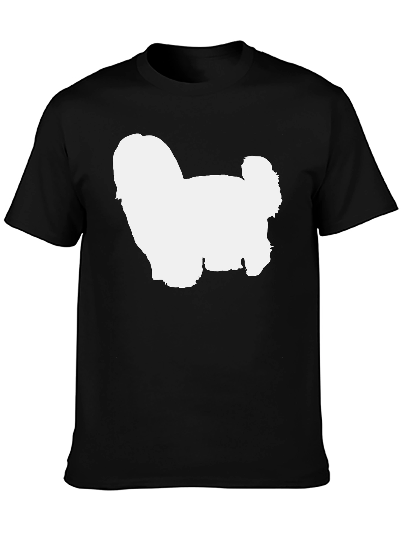 Dog Silhouette Graphic Tee - Soft Cotton Blend