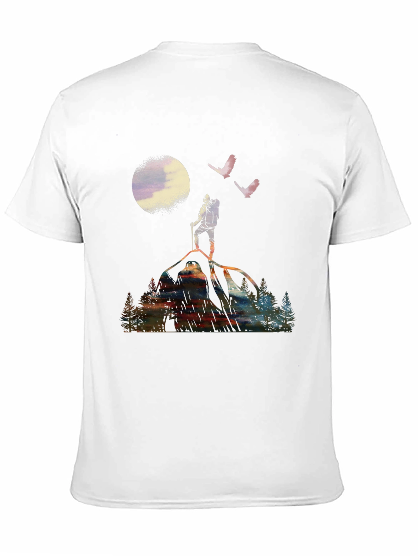 Mountain Hiker Graphic Tee - Black Cotton T-Shirt