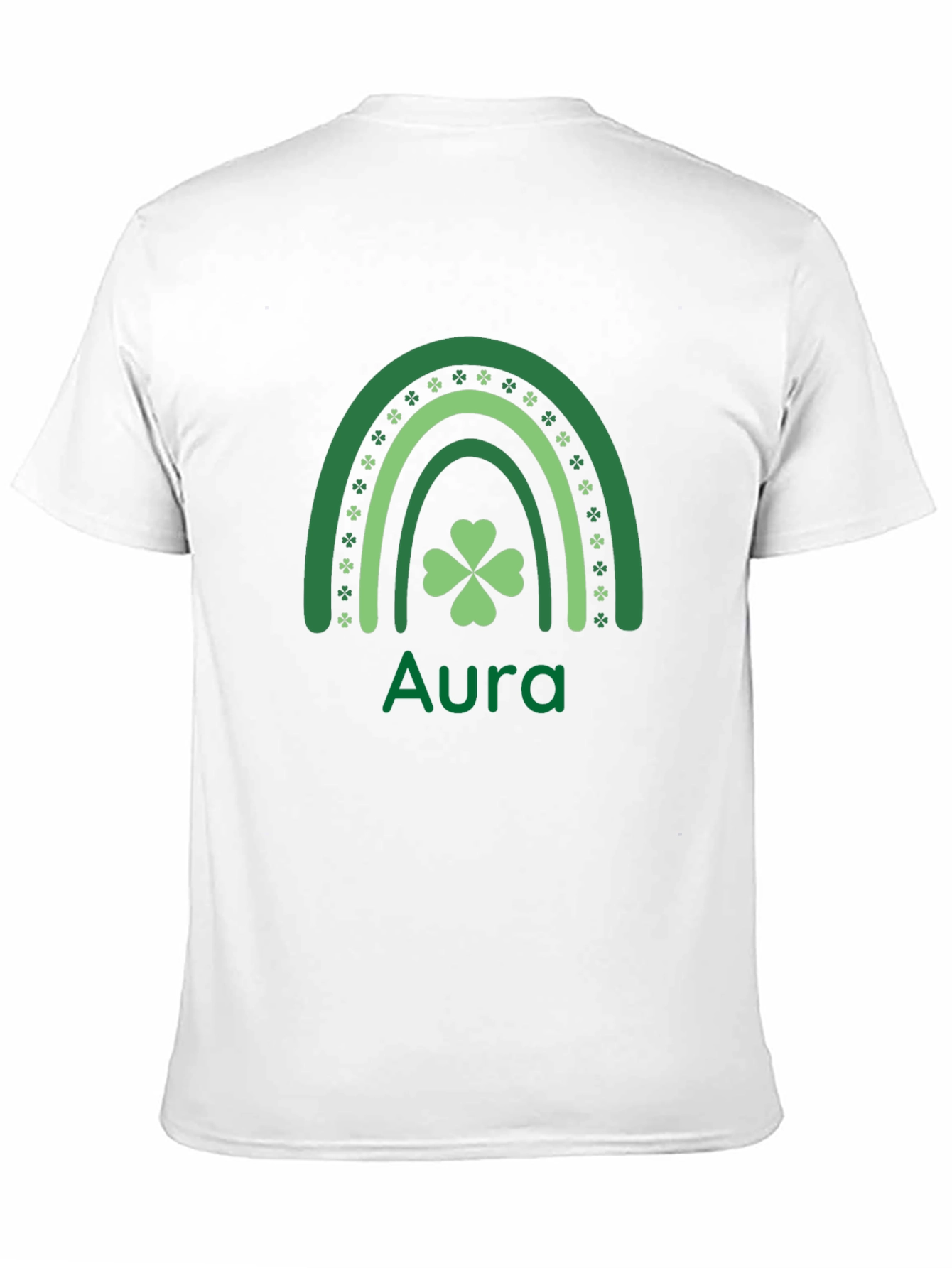 St. Patricks Day Aura Clover Rainbow T-Shirt