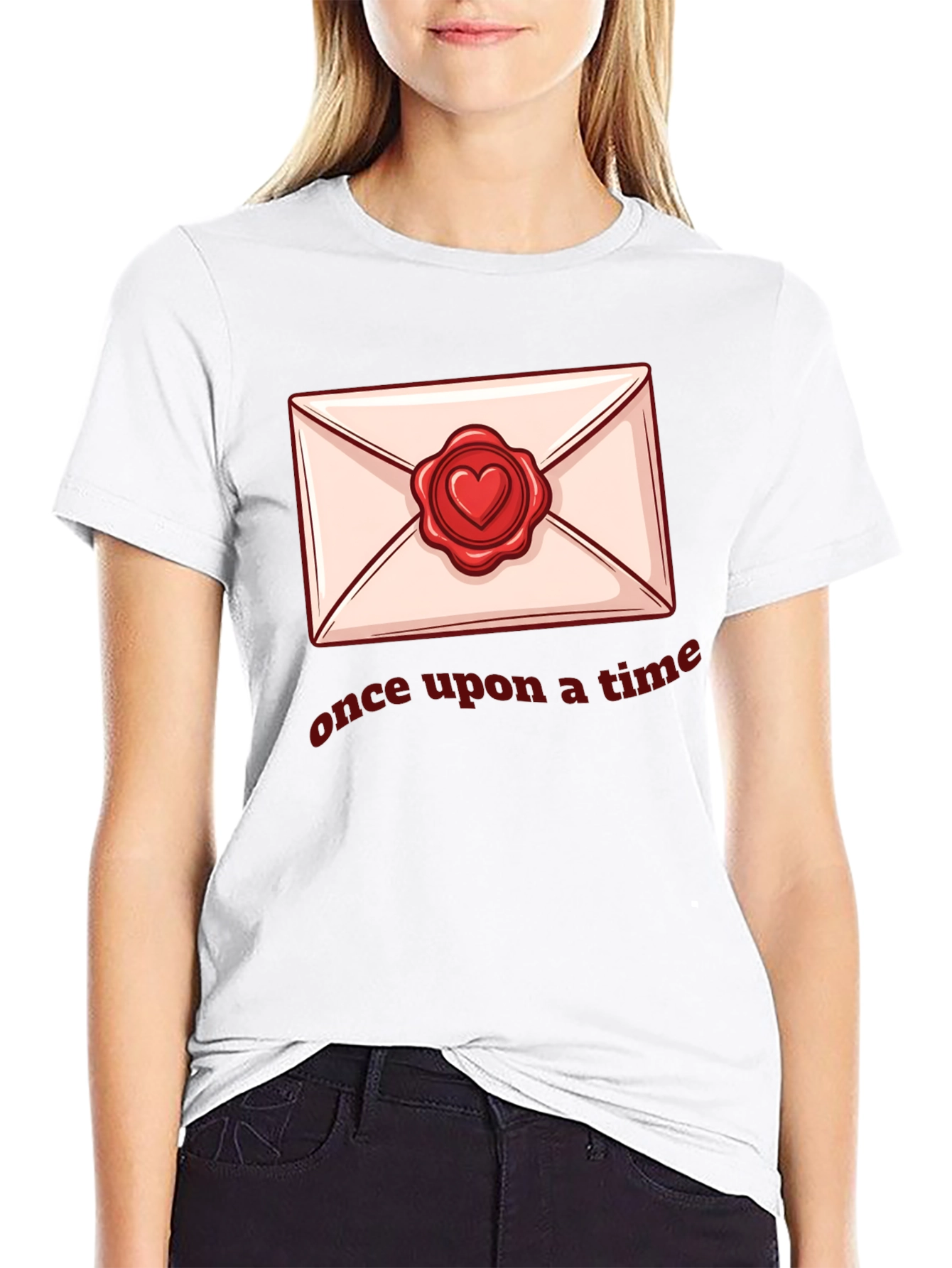 Once Upon A Time Envelope Heart Seal T-Shirt