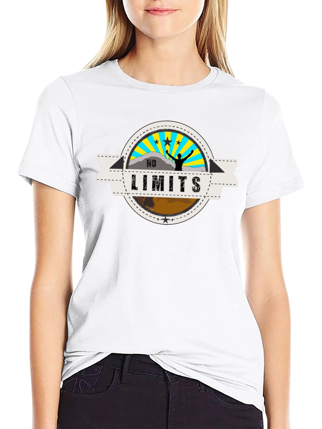 No Limits Black Graphic Tee