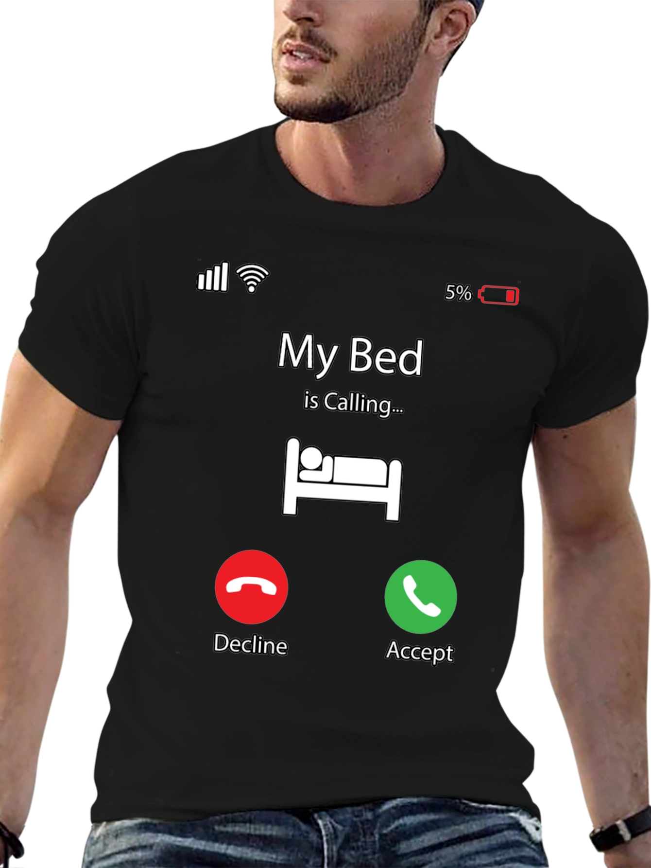 My Bed Is Calling T-Shirt - Funny Graphic Tee