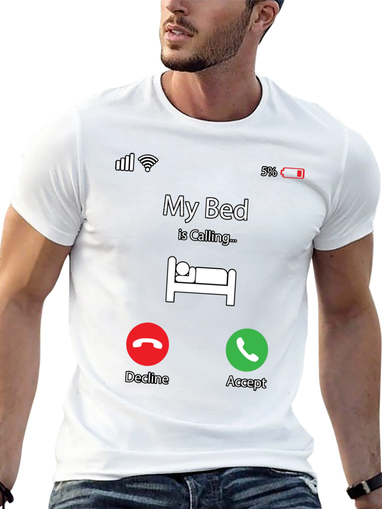 My Bed Is Calling T-Shirt - Funny Graphic Tee