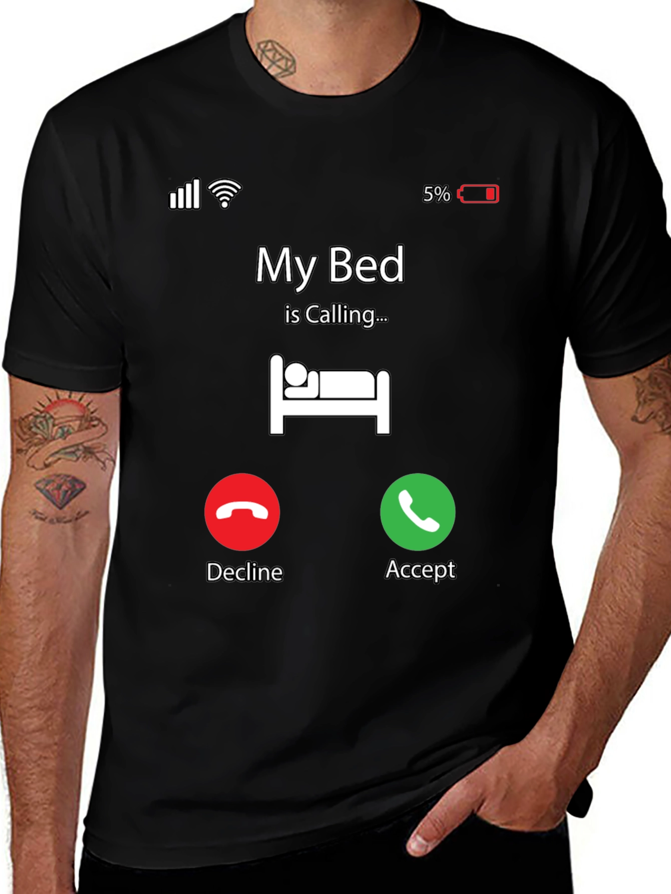 My Bed Is Calling T-Shirt - Funny Graphic Tee