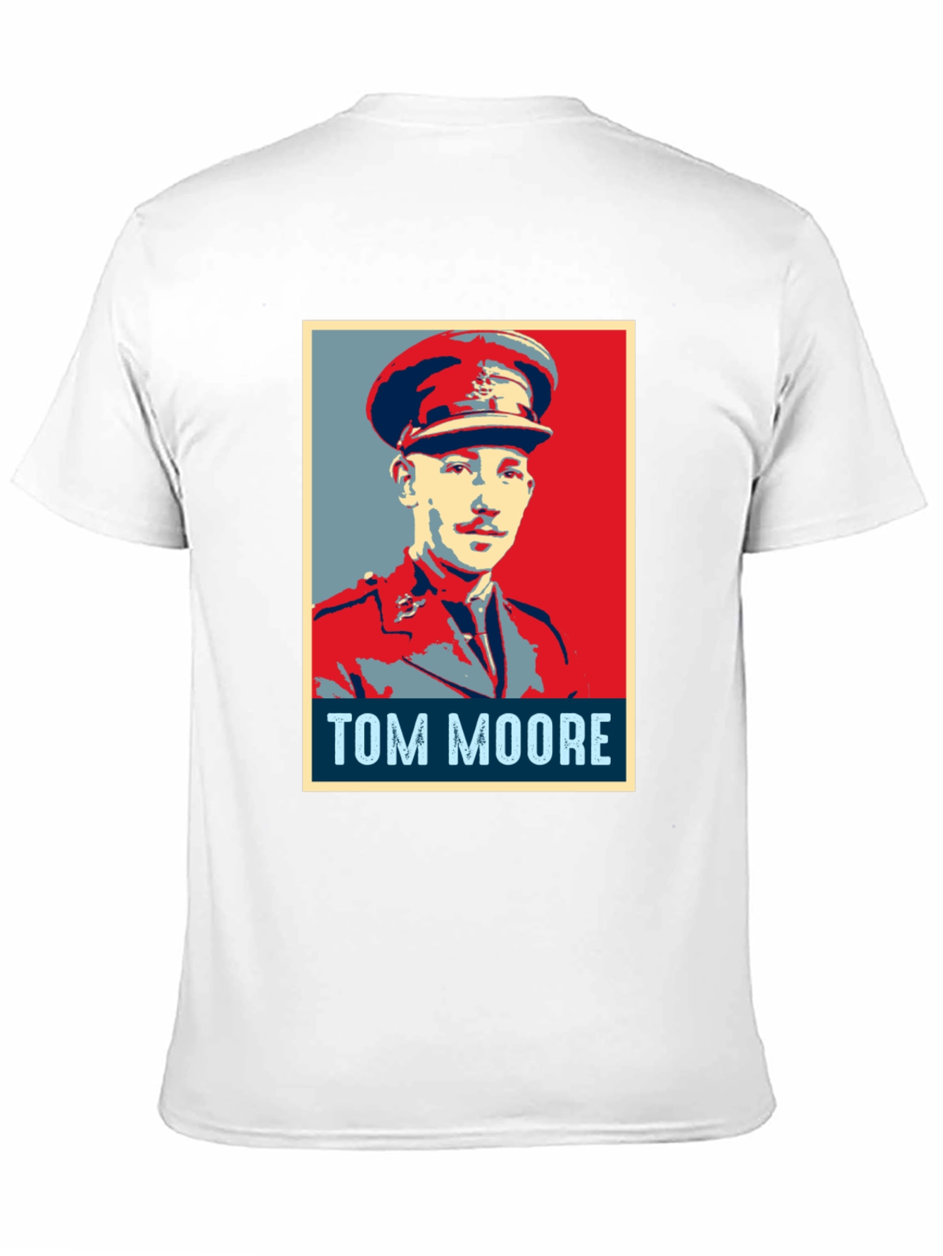Tom Moore Portrait Graphic T-Shirt - Black