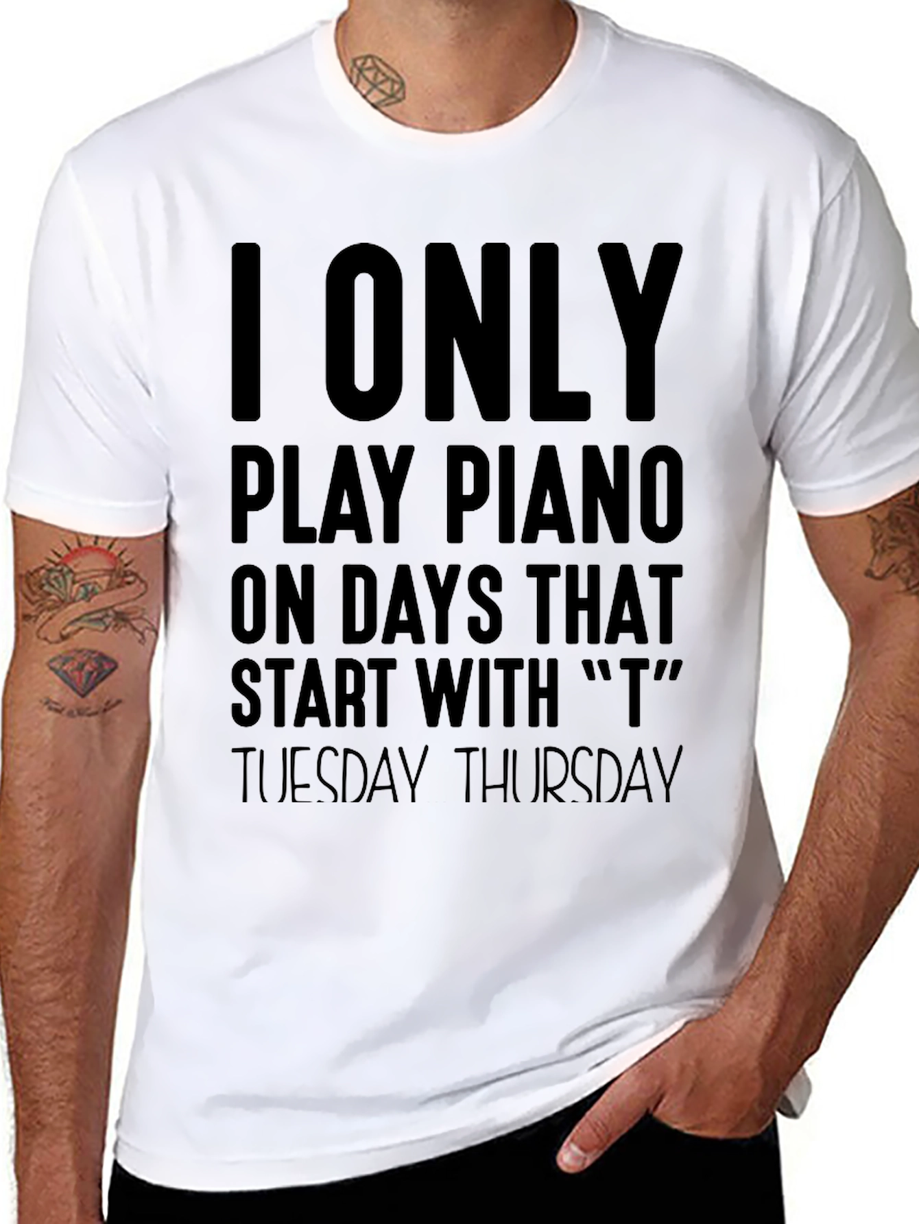 Piano Player T-Shirt - Tuesday Thursday Days
