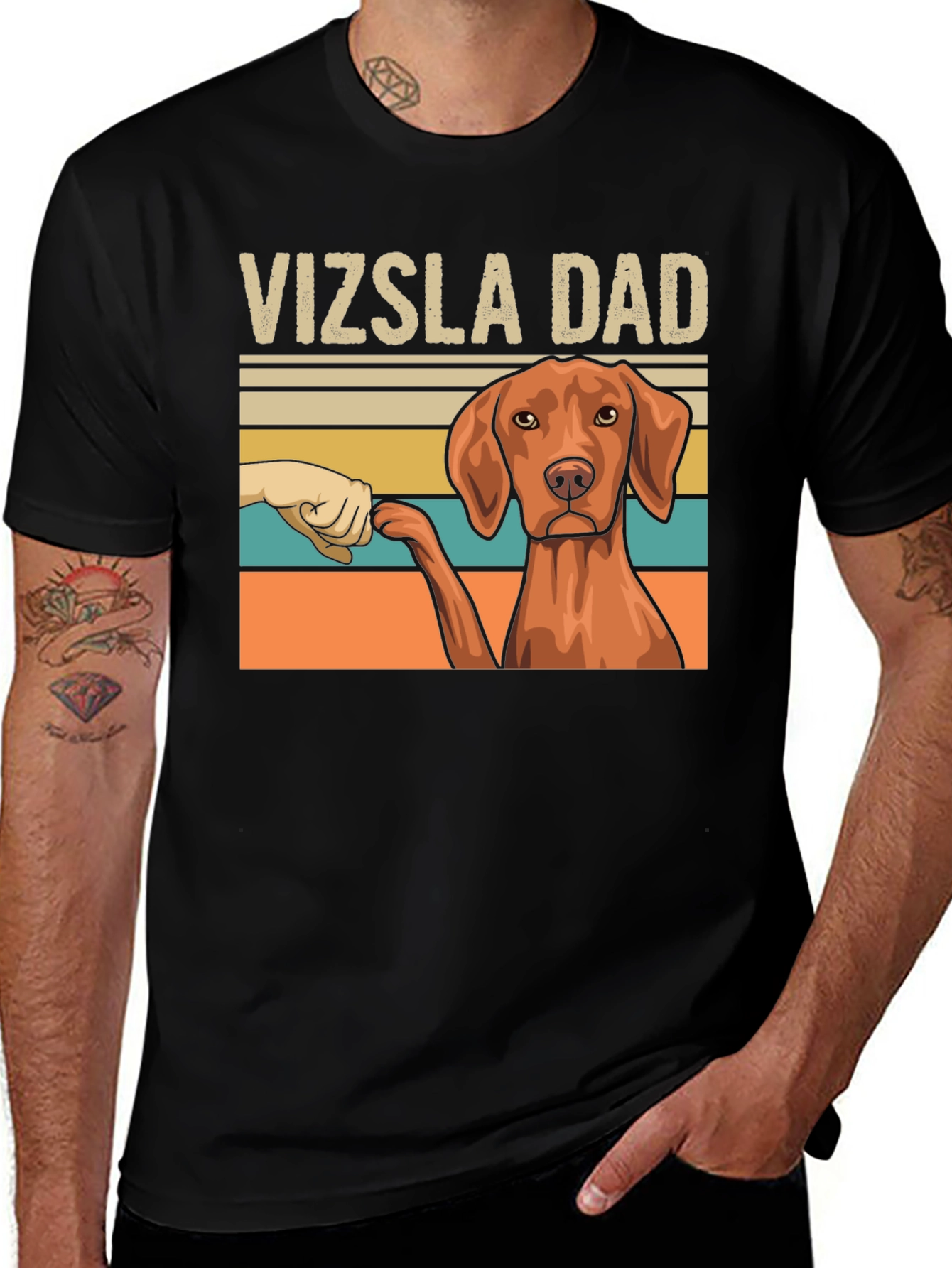 Vizsla Dad Graphic Tee - Dog Lover T-Shirt