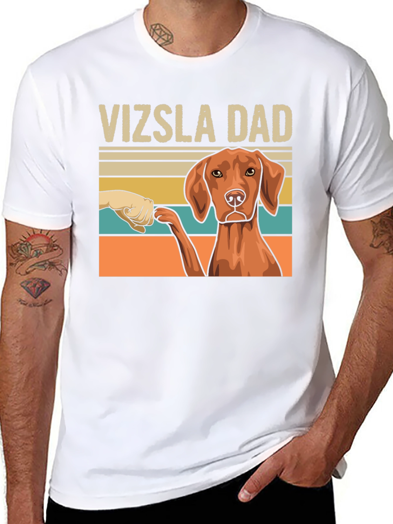 Vizsla Dad Graphic Tee - Dog Lover T-Shirt