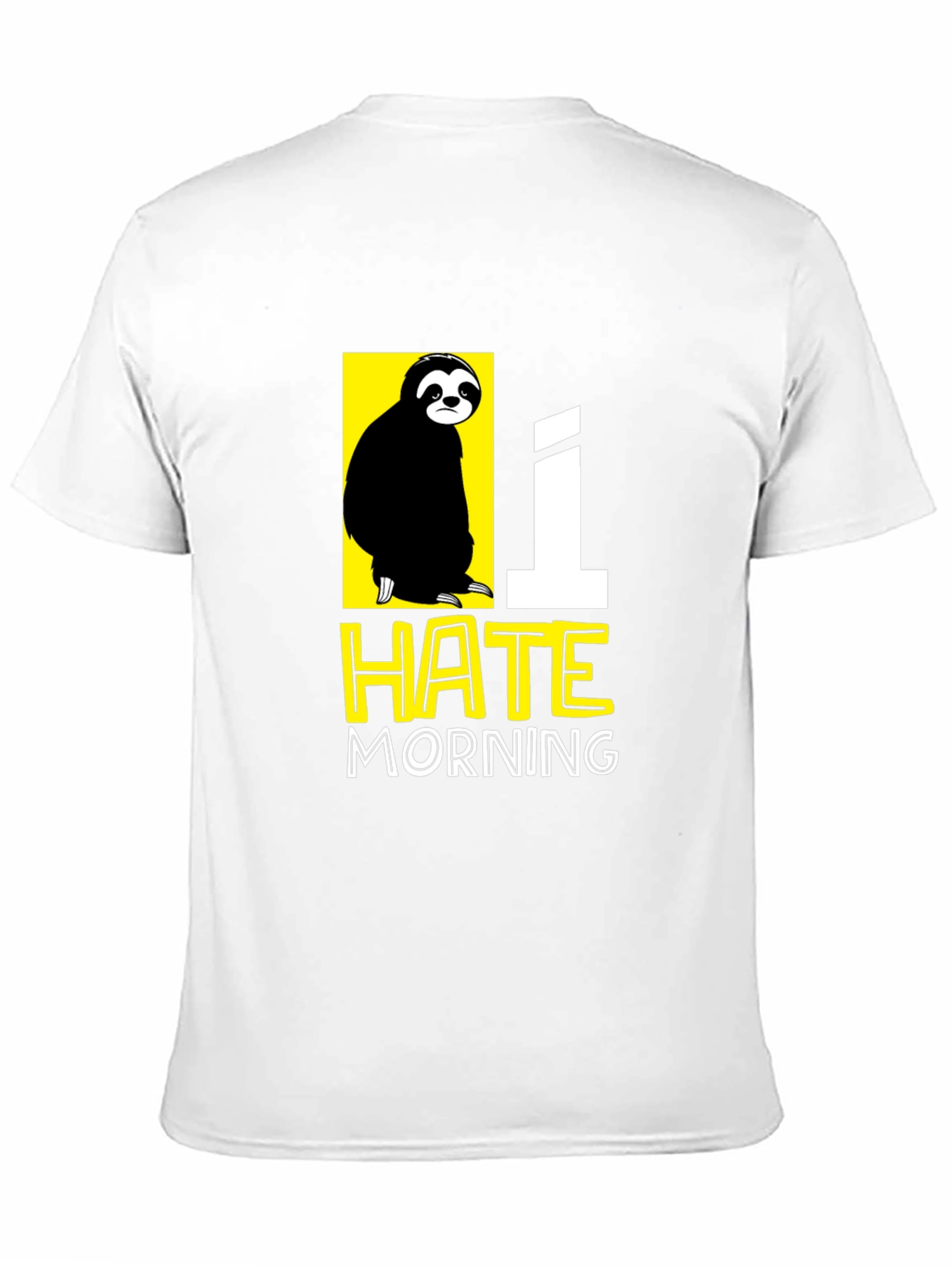 I Hate Morning Sloth Graphic T-Shirt