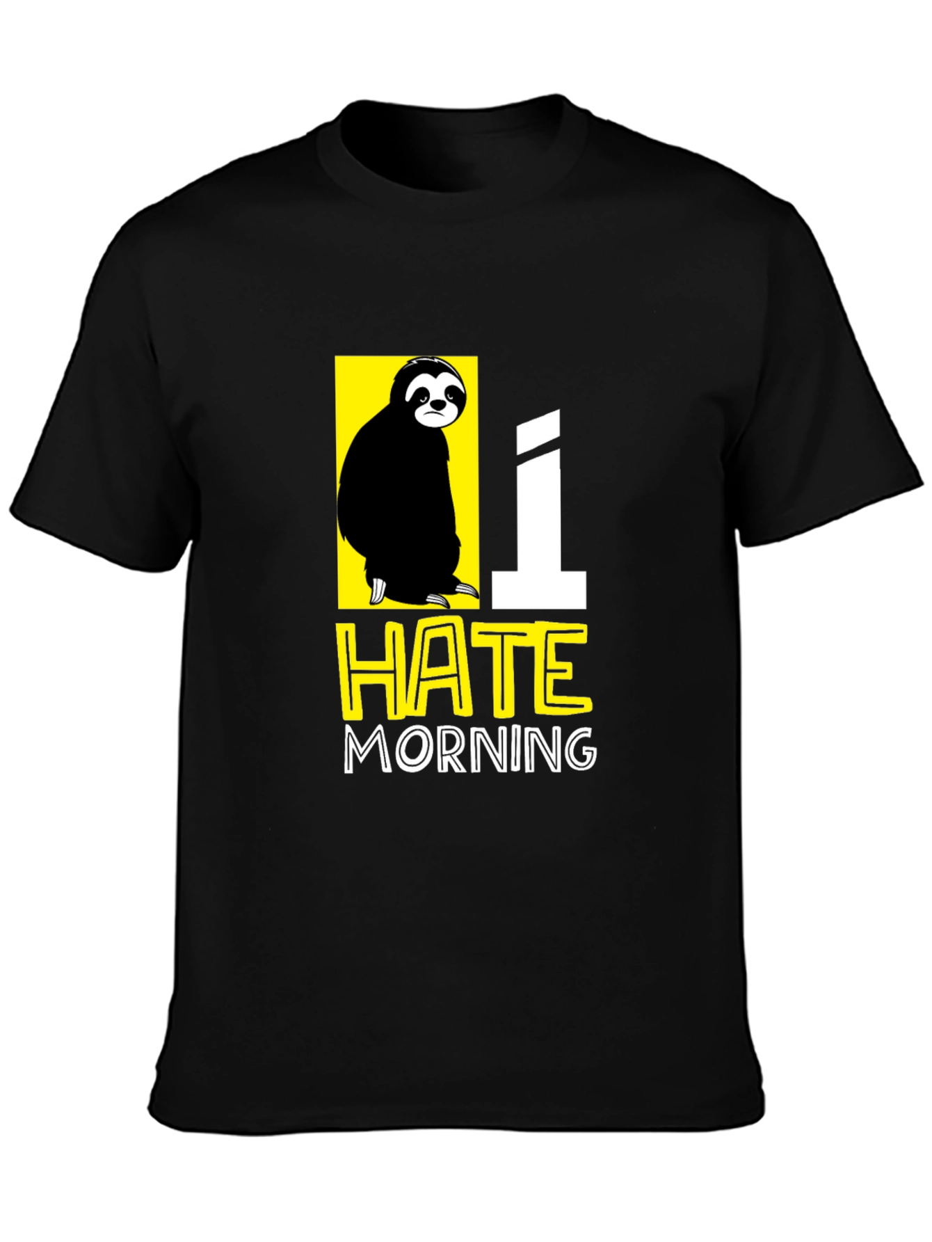 I Hate Morning Sloth Graphic T-Shirt