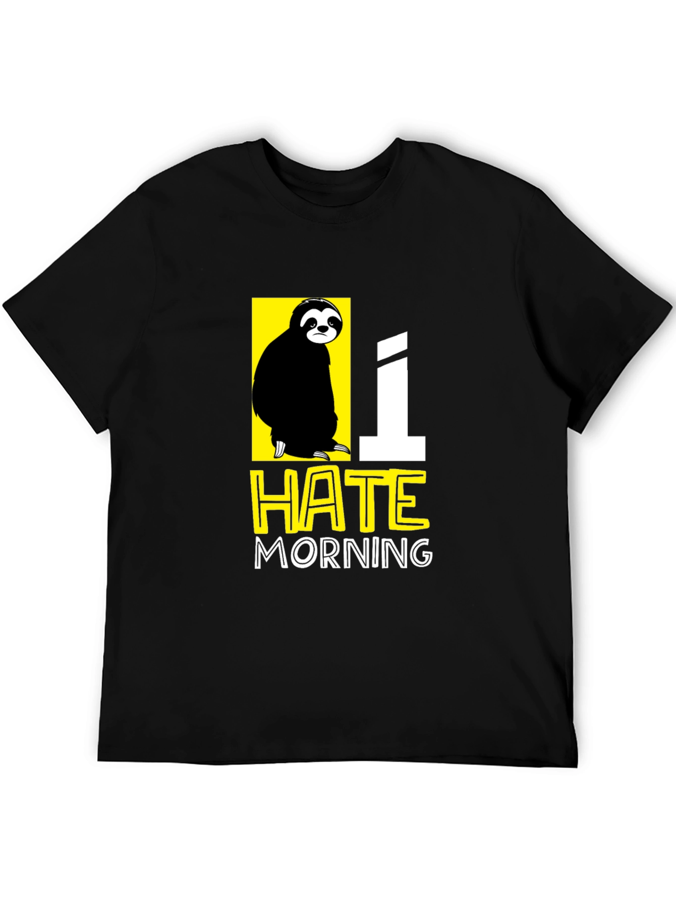 I Hate Morning Sloth Graphic T-Shirt