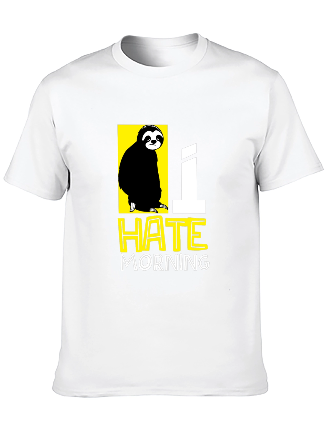 I Hate Morning Sloth Graphic T-Shirt