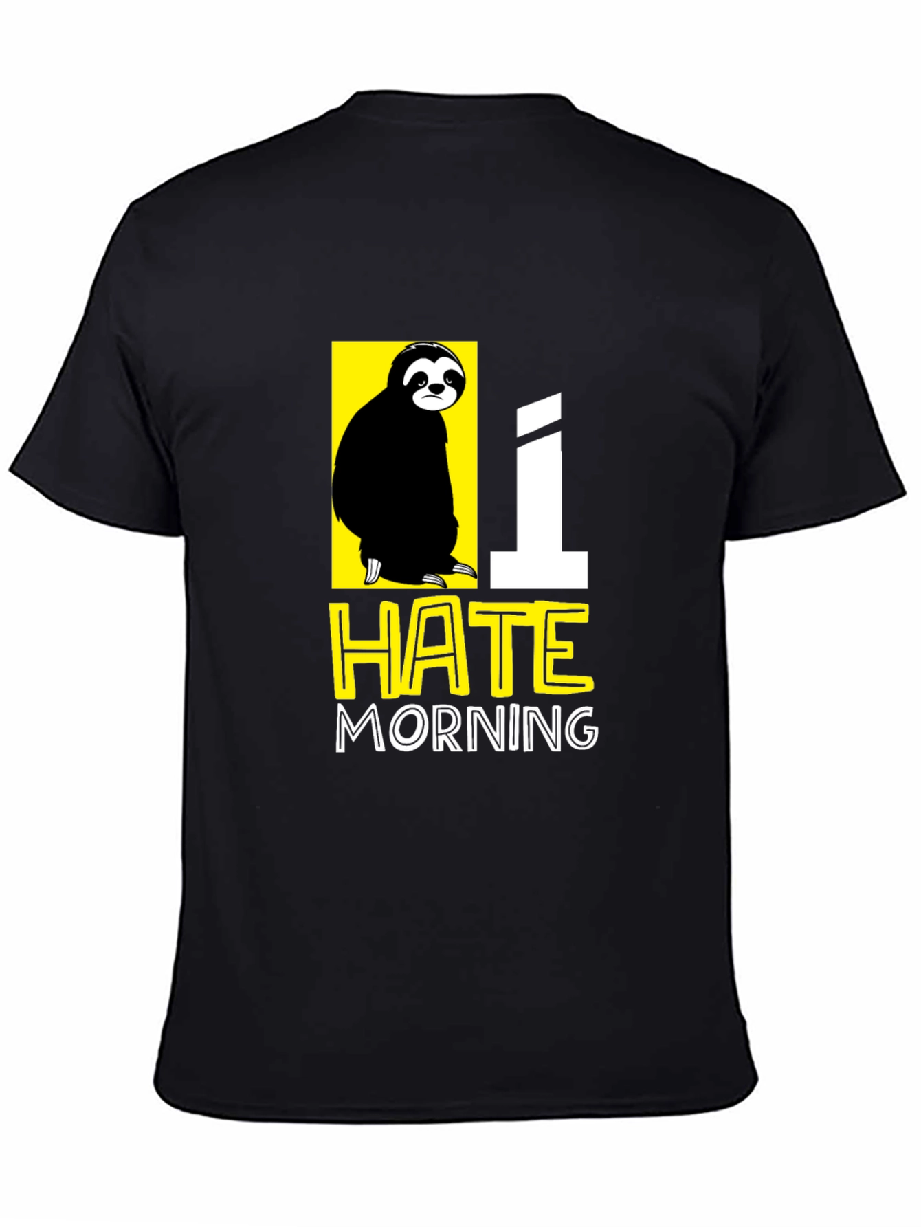I Hate Morning Sloth Graphic T-Shirt