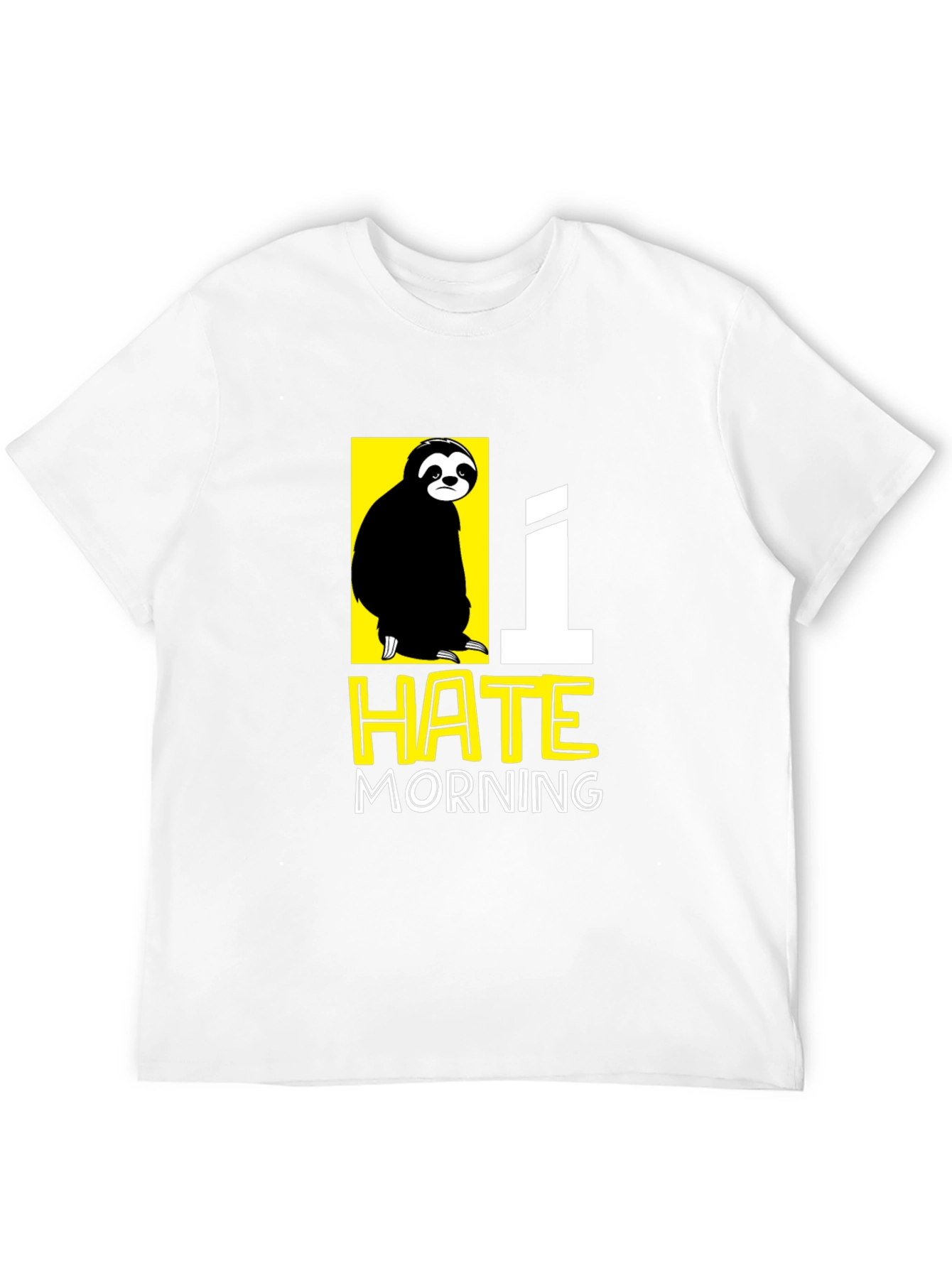 I Hate Morning Sloth Graphic T-Shirt
