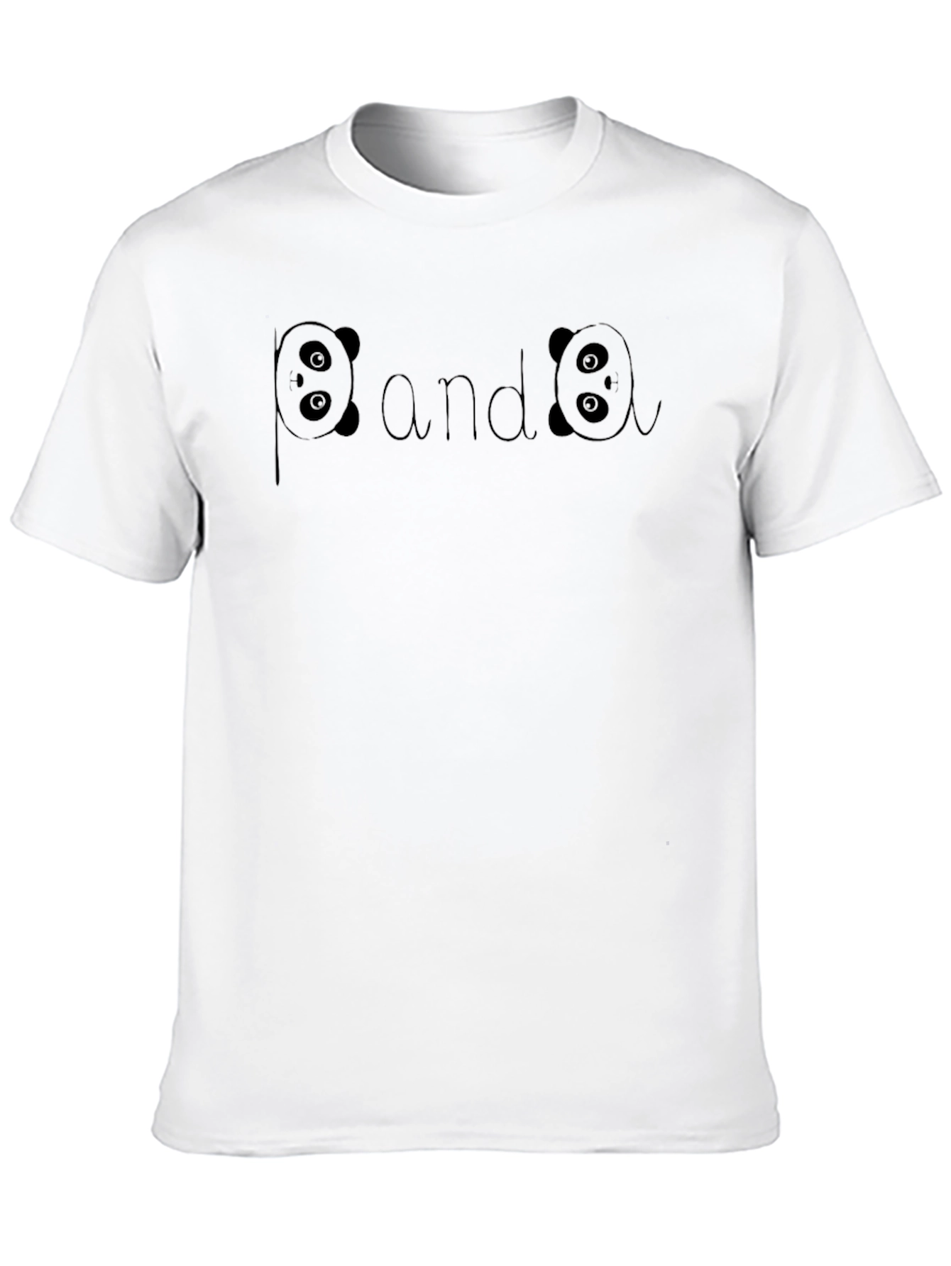 Panda Graphic T-Shirt - Black Crew Neck Tee