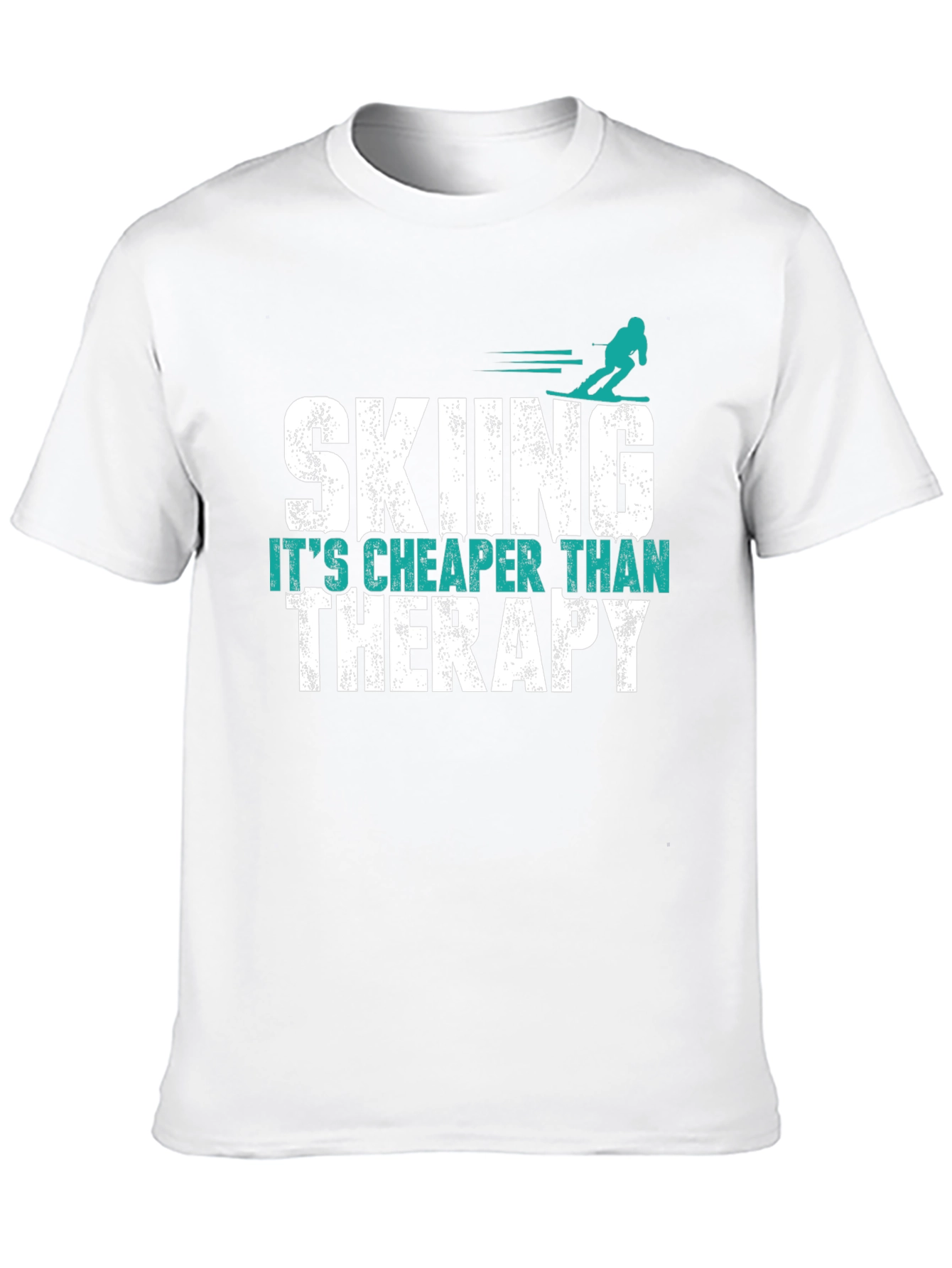 Skiing is Cheaper Than Therapy Graphic Tee