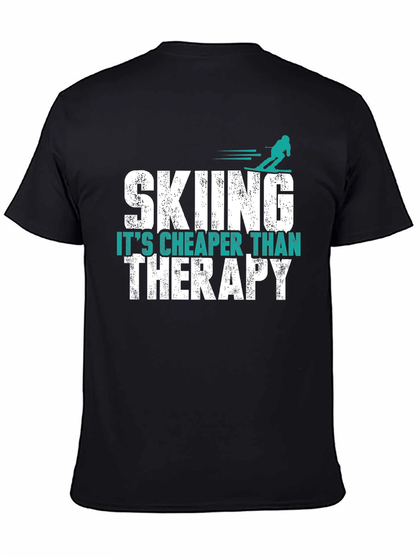 Skiing is Cheaper Than Therapy Graphic Tee