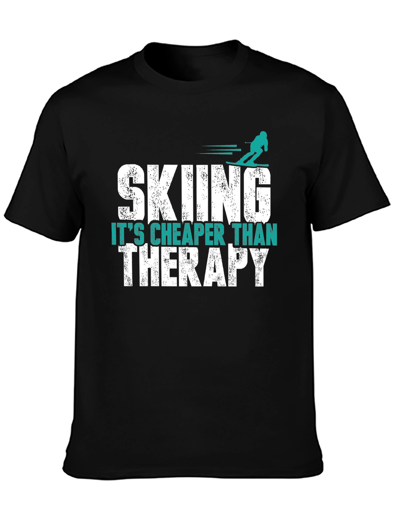 Skiing is Cheaper Than Therapy Graphic Tee