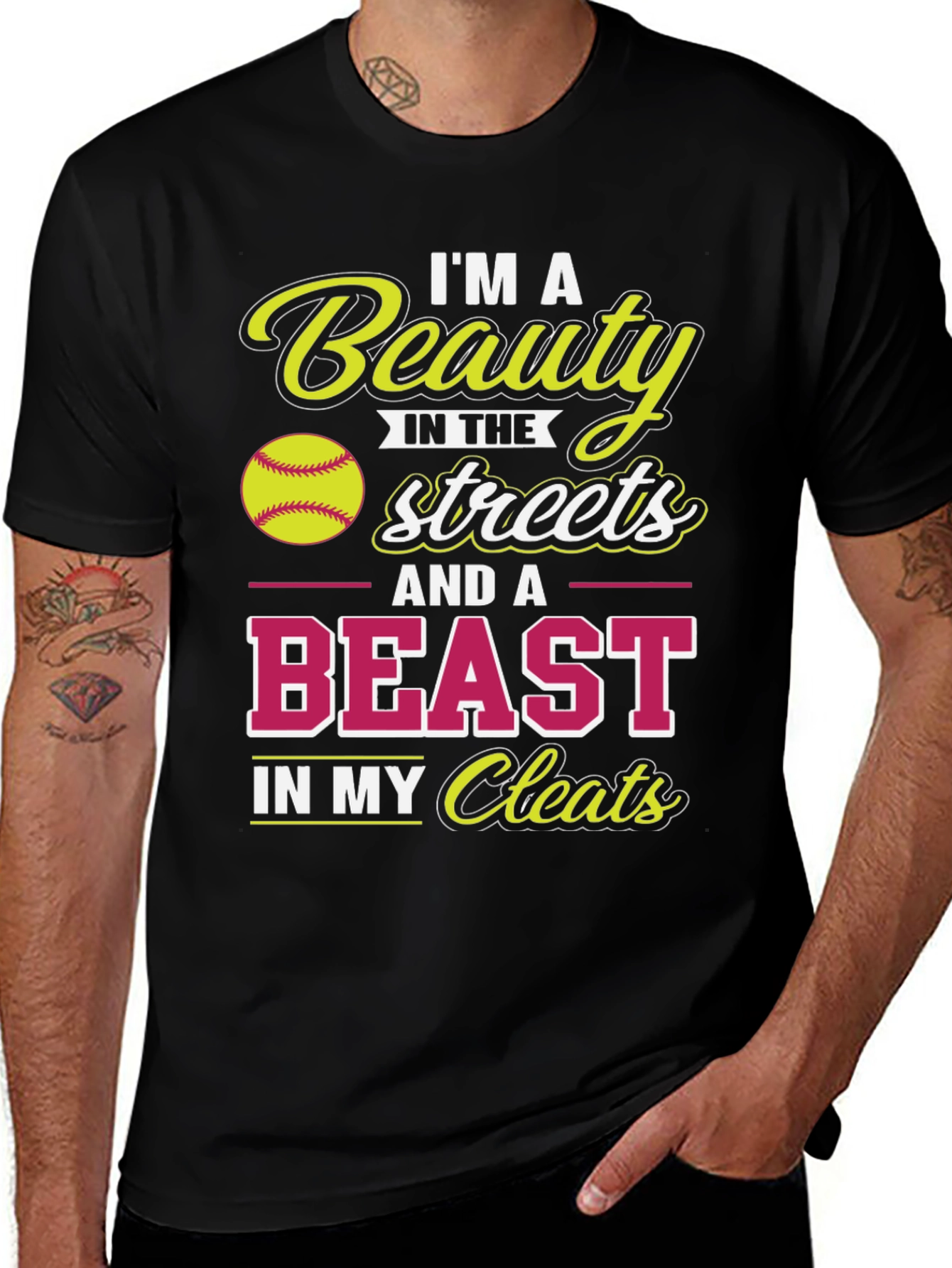 Beauty & Beast Softball T-Shirt