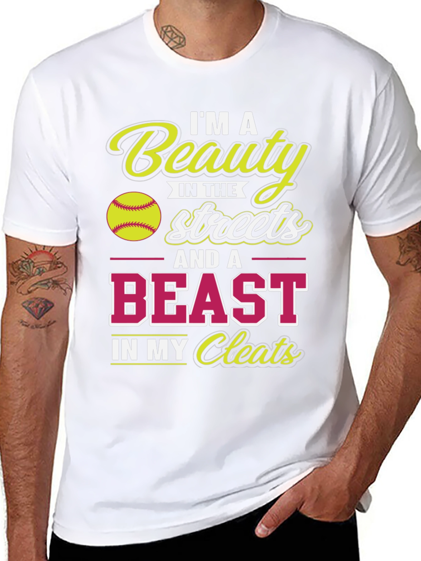 Beauty & Beast Softball T-Shirt