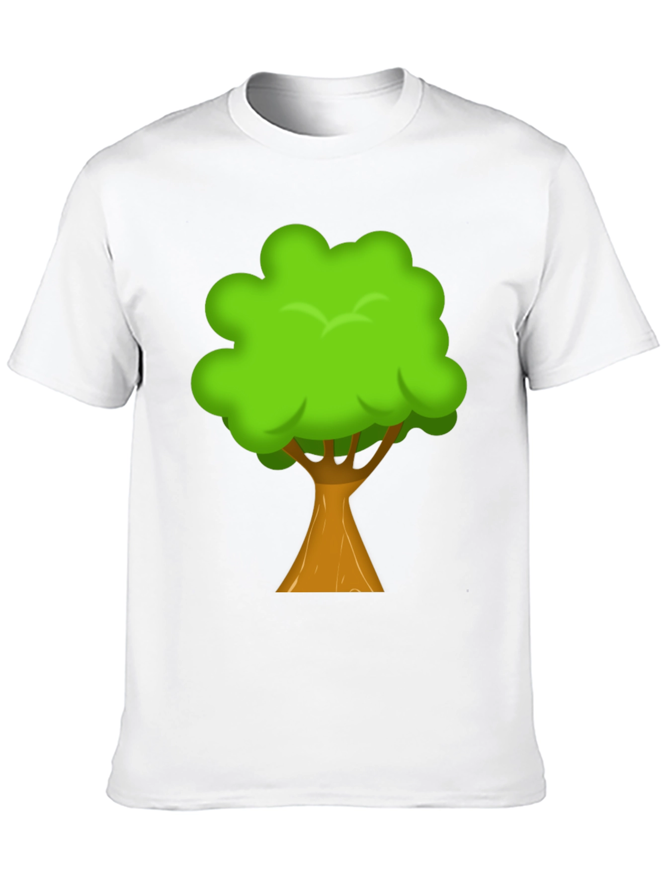 Cartoon Tree Graphic Print Black T-Shirt