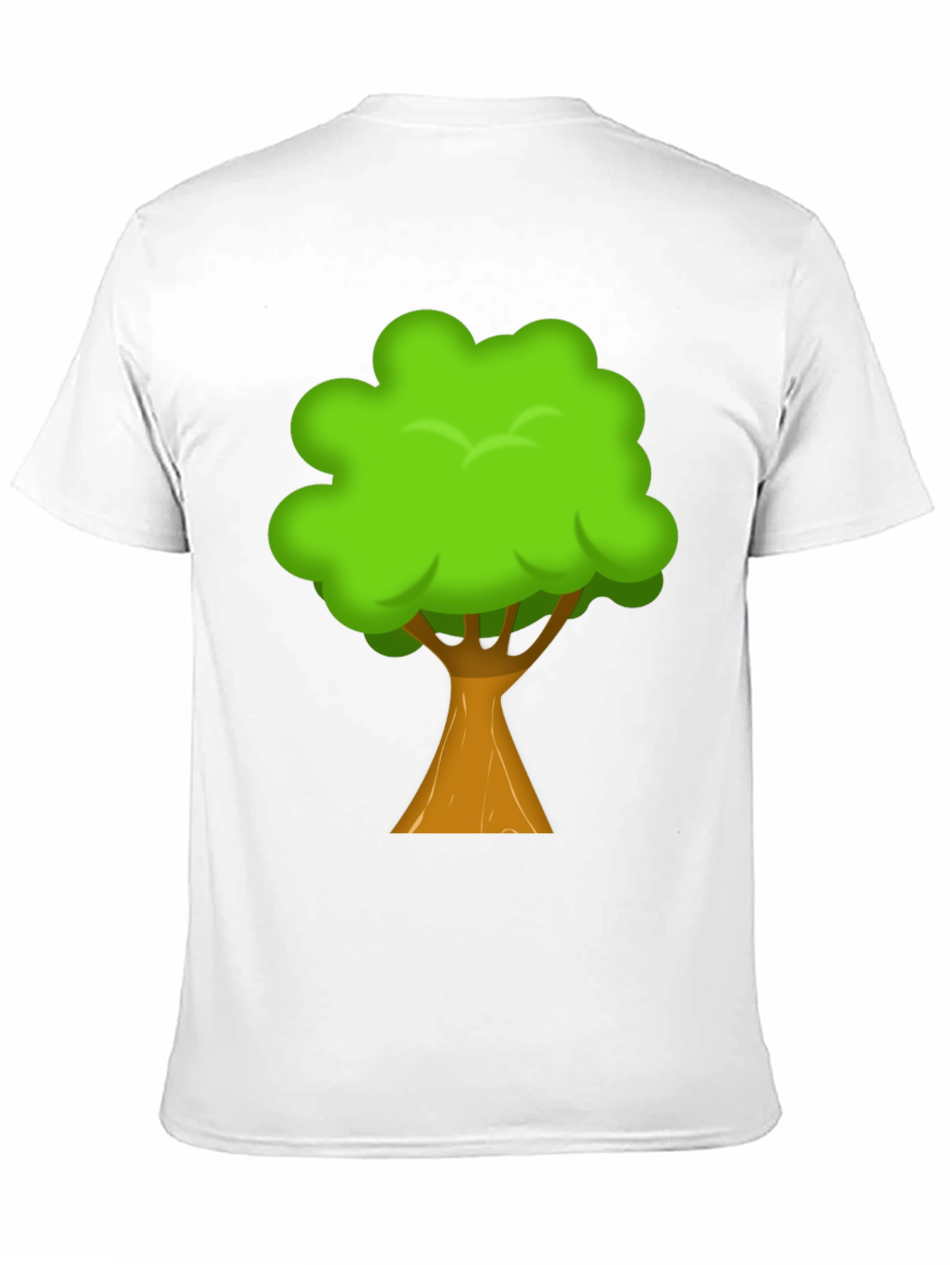 Cartoon Tree Graphic Print Black T-Shirt
