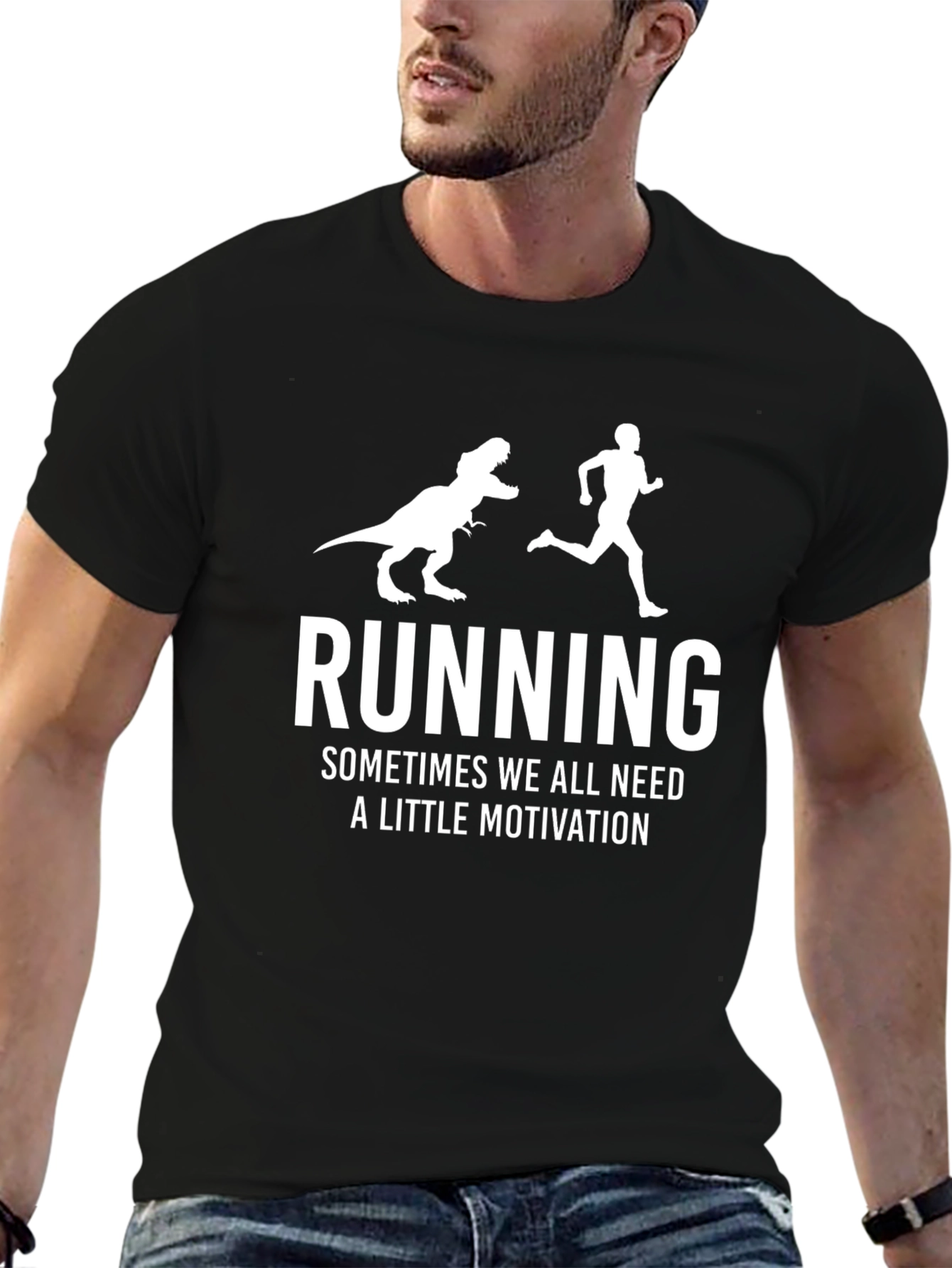 Running T-Shirt - Dinosaur Motivation