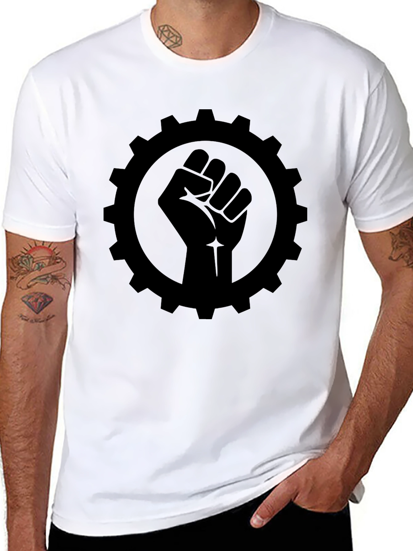 Gear Fist Graphic Tee - Black