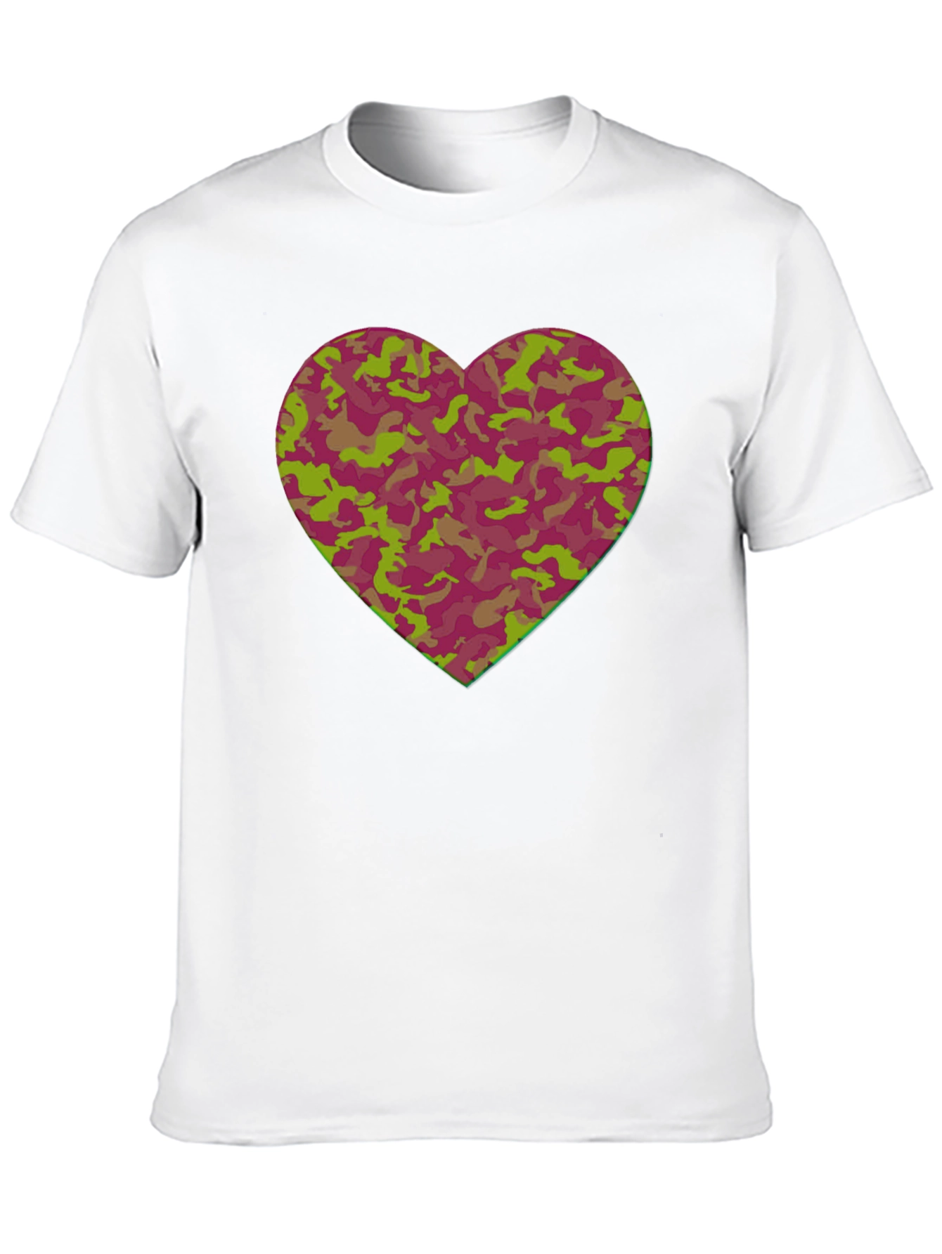 Camo Heart Graphic Tee - Stylish Casual Wear