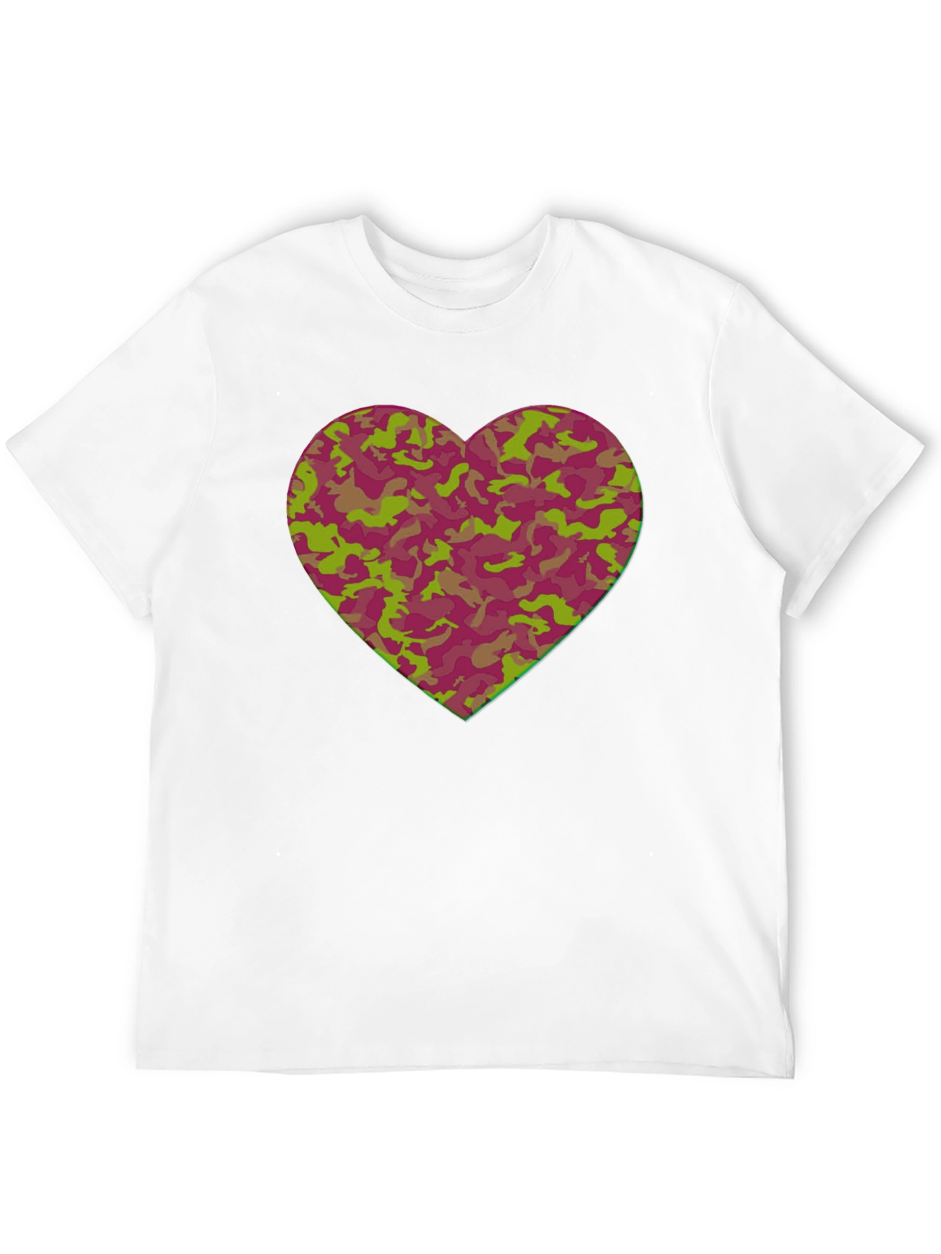Camo Heart Graphic Tee - Stylish Casual Wear