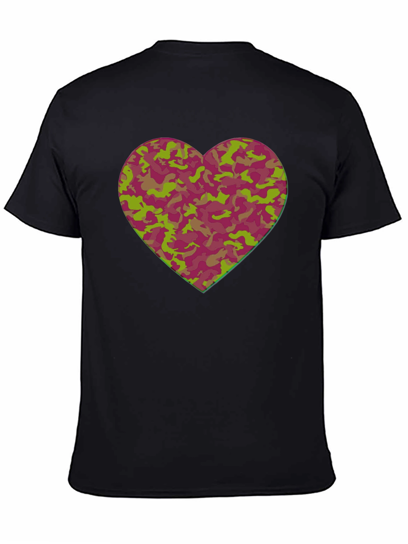 Camo Heart Graphic Tee - Stylish Casual Wear