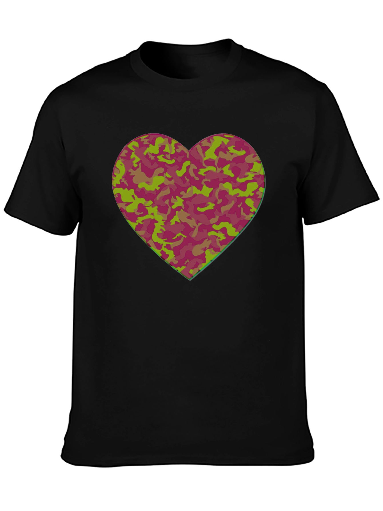 Camo Heart Graphic Tee - Stylish Casual Wear