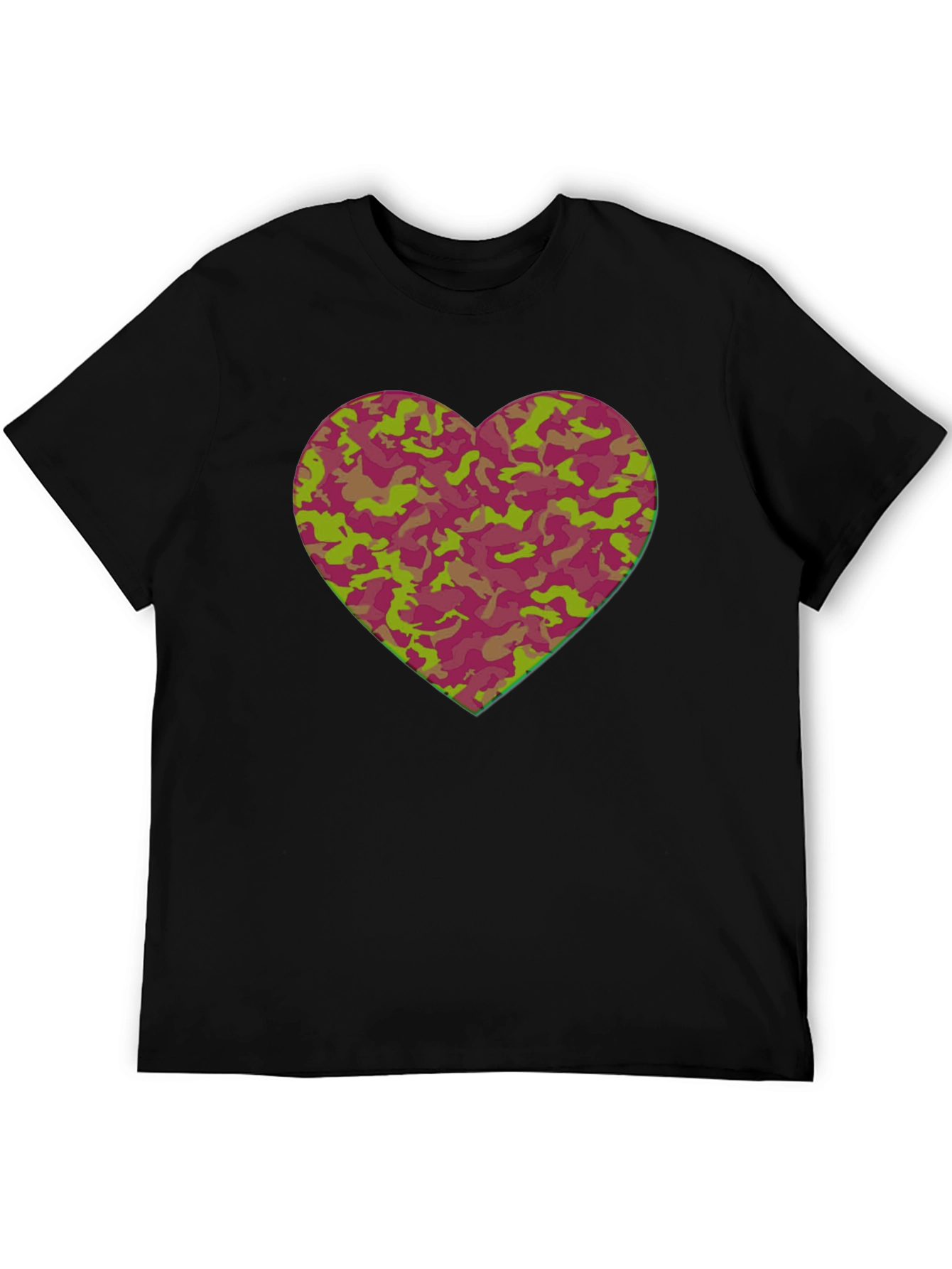 Camo Heart Graphic Tee - Stylish Casual Wear