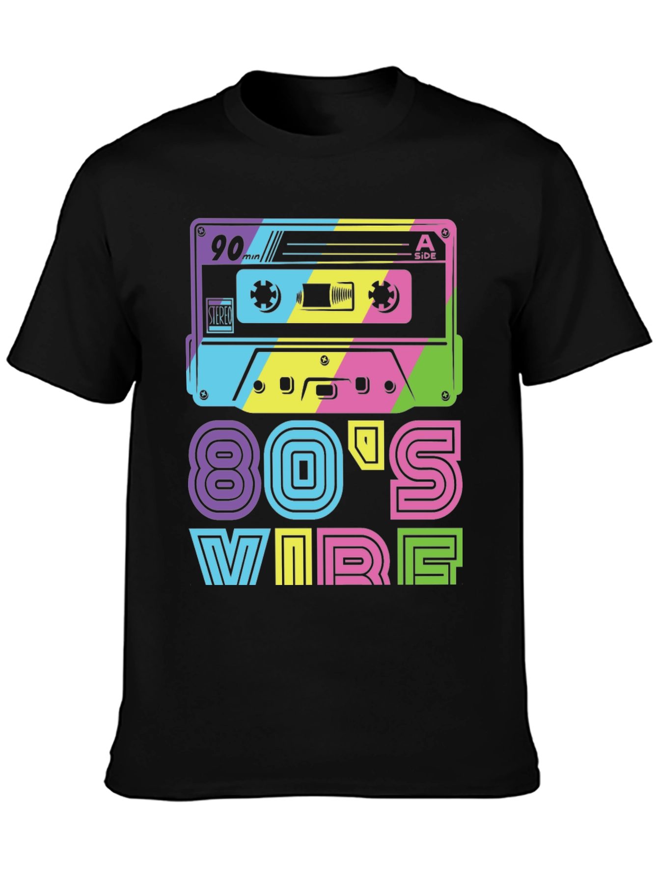 Retro 80s Vibes T-Shirt - Cassette Design