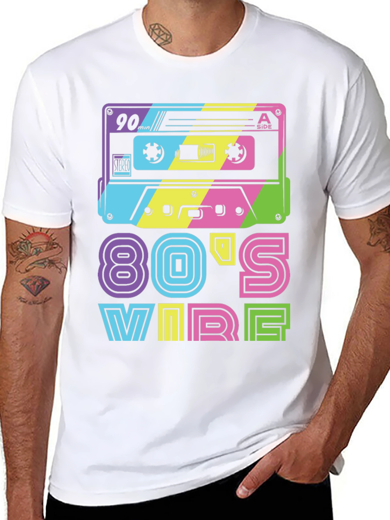 Retro 80s Vibes T-Shirt - Cassette Design