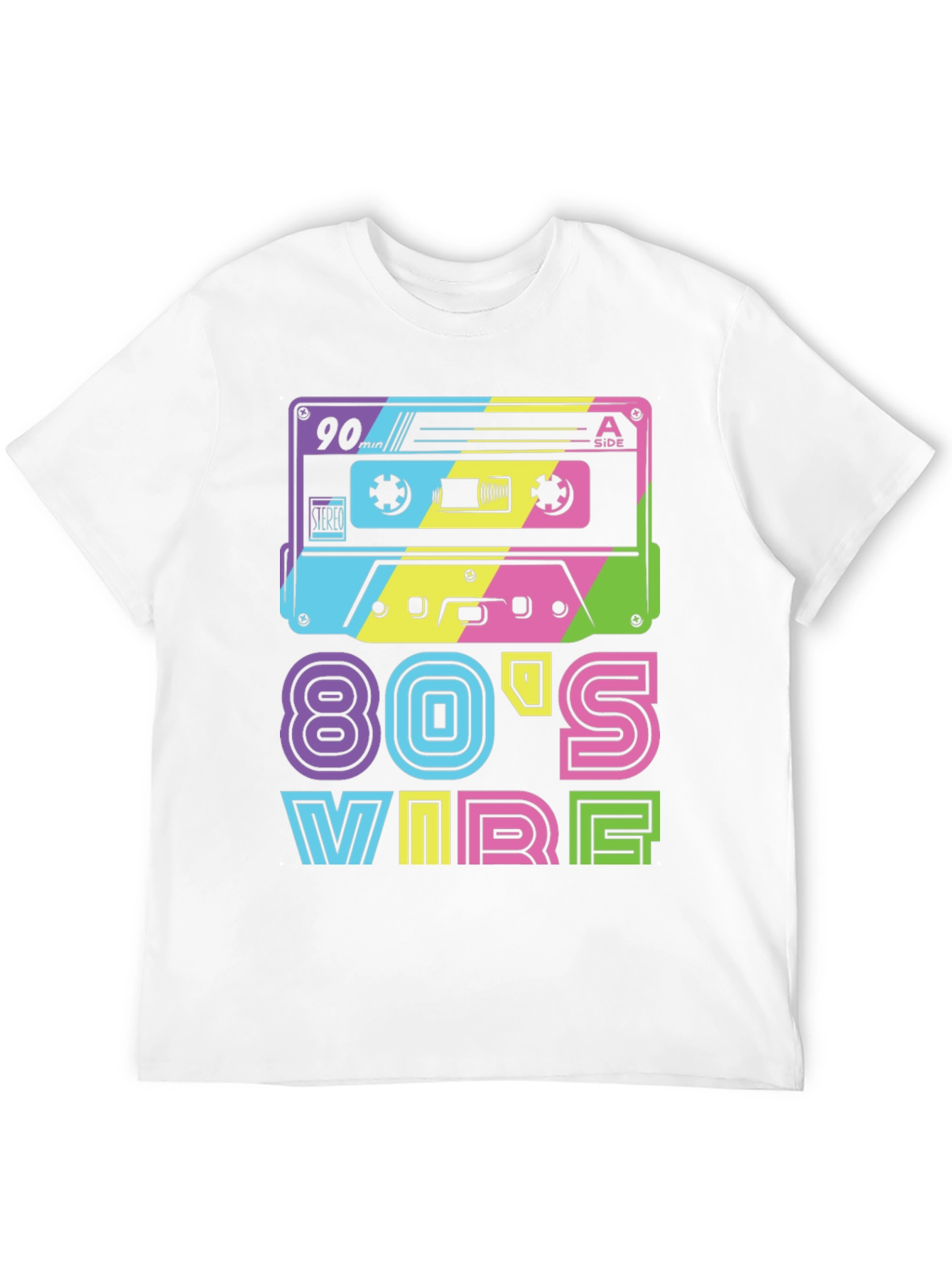 Retro 80s Vibes T-Shirt - Cassette Design