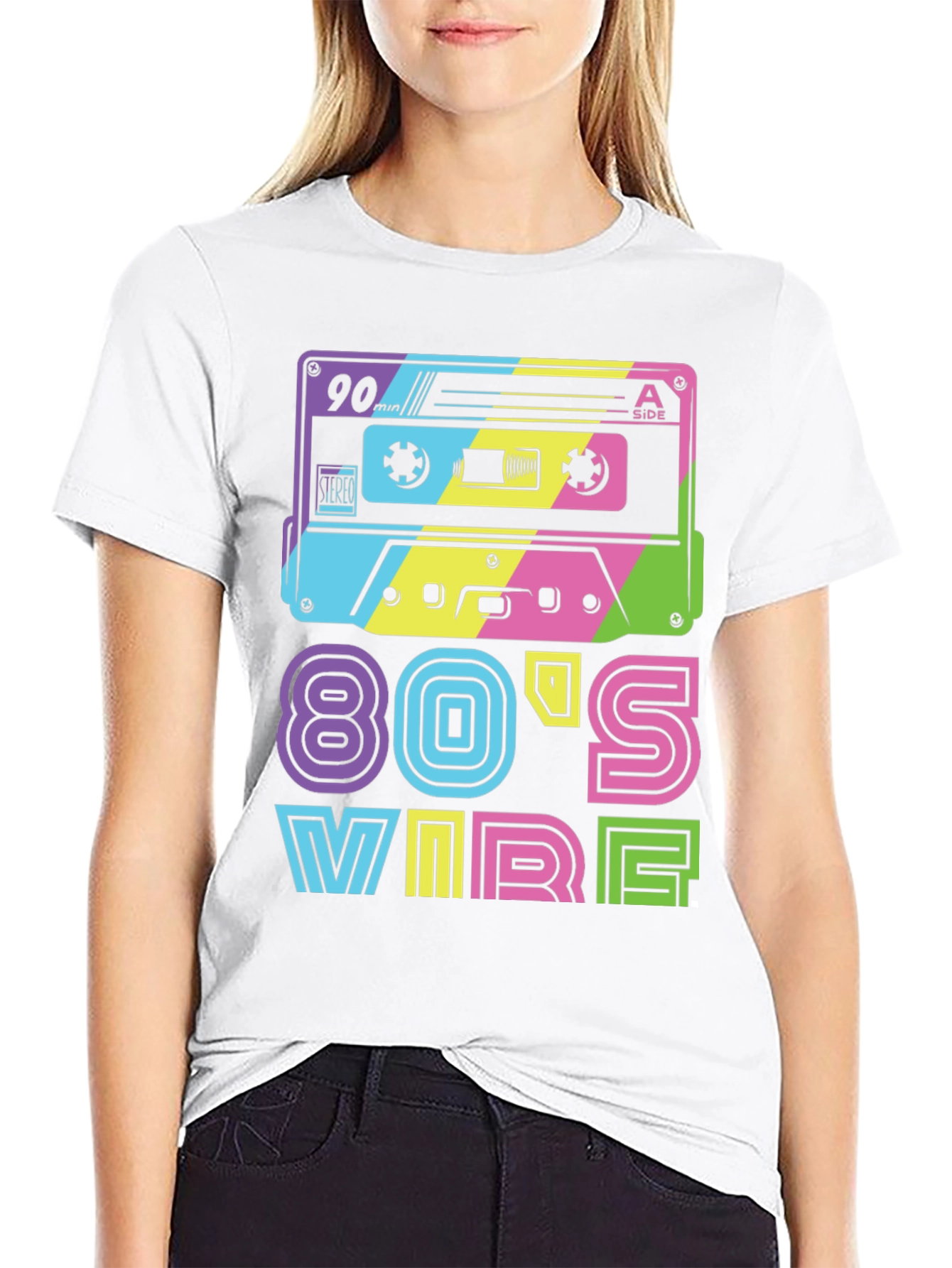 Retro 80s Vibes T-Shirt - Cassette Design