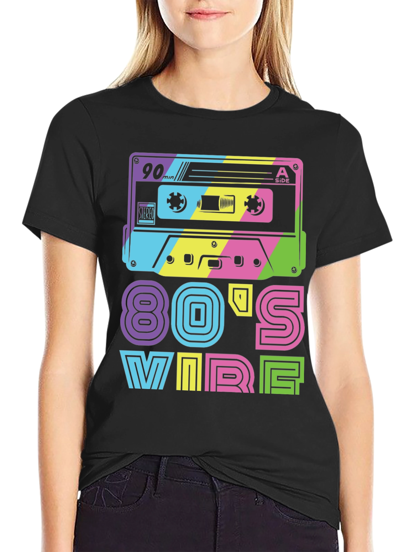 Retro 80s Vibes T-Shirt - Cassette Design