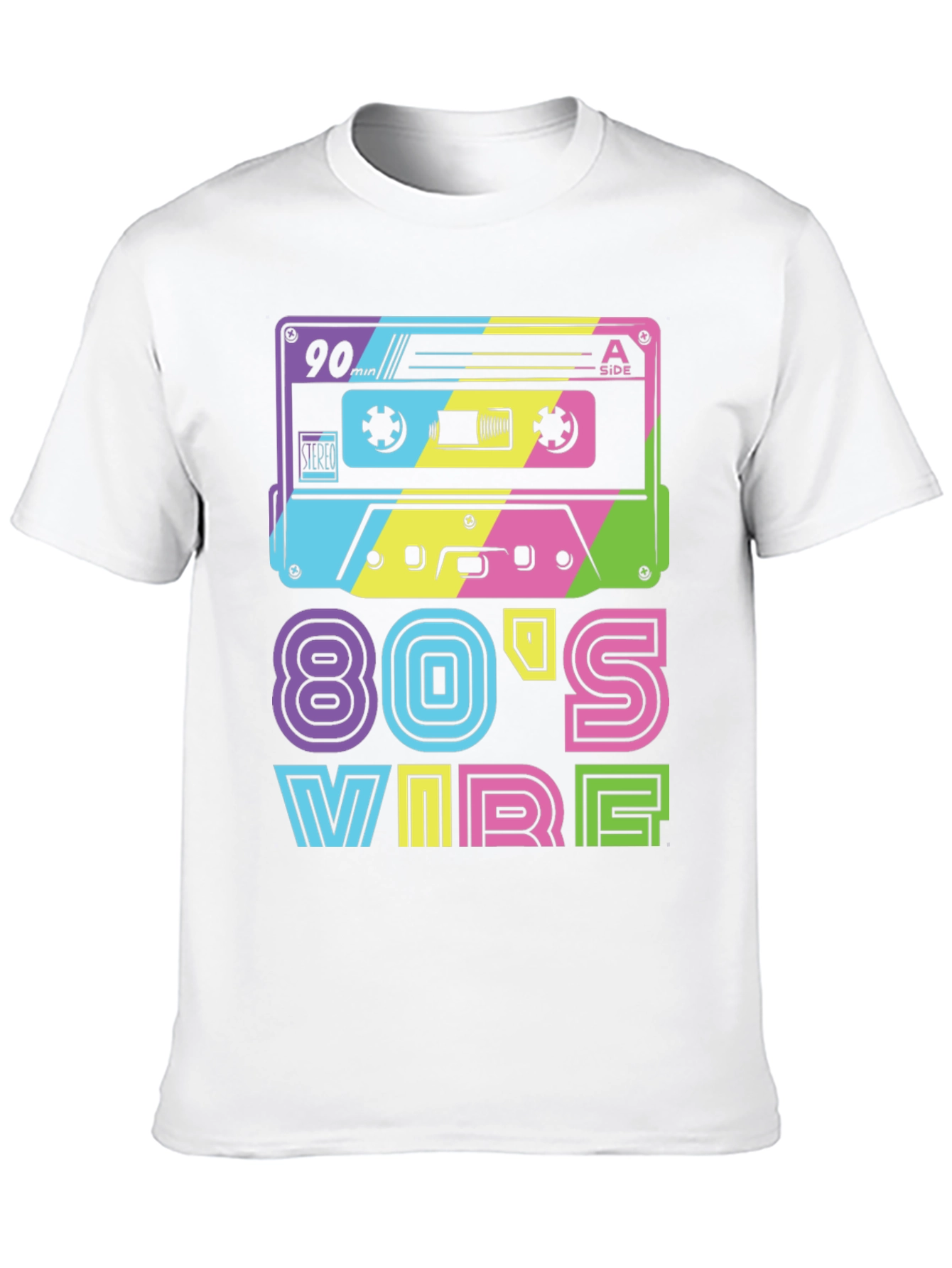 Retro 80s Vibes T-Shirt - Cassette Design
