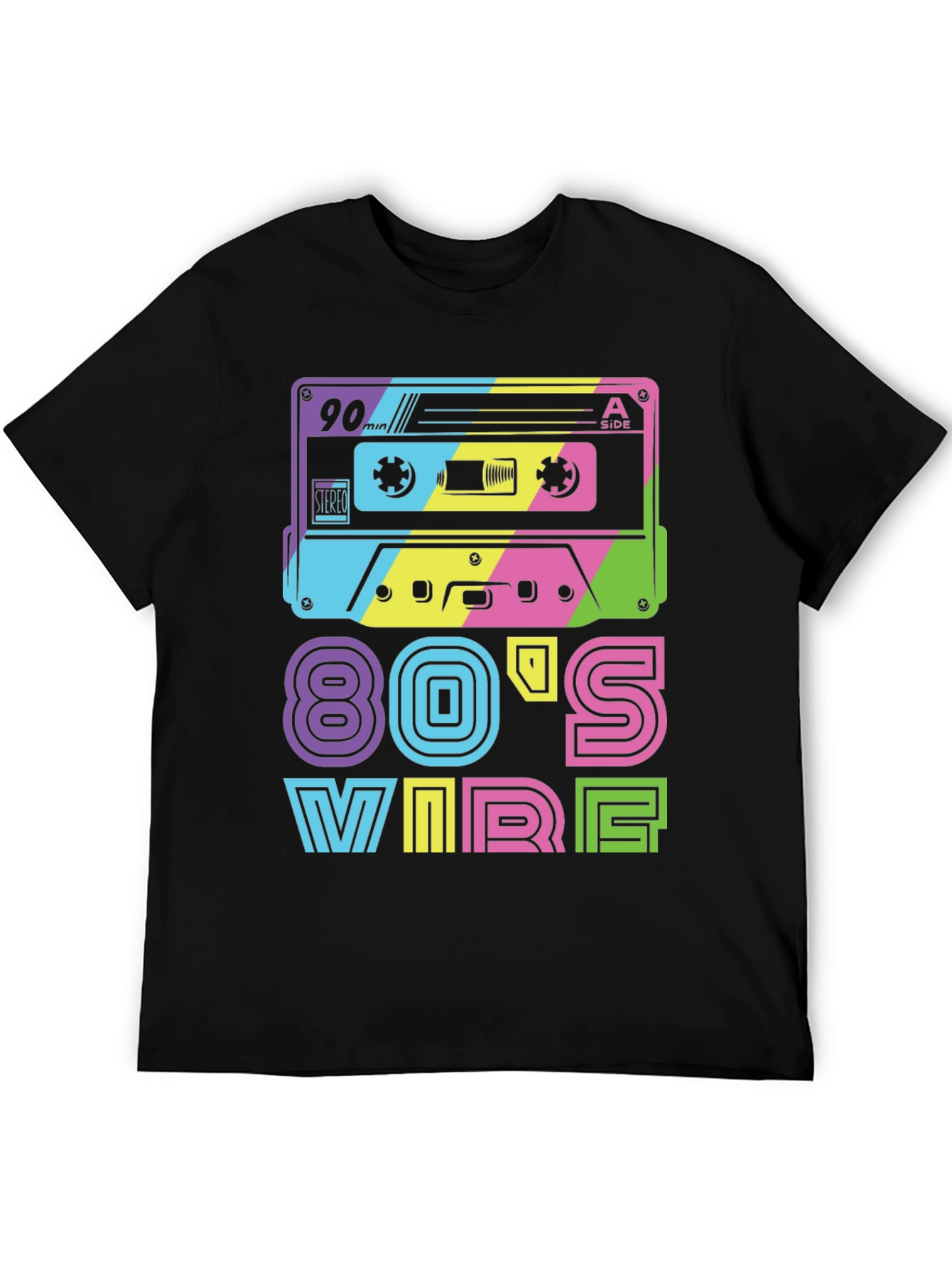 Retro 80s Vibes T-Shirt - Cassette Design