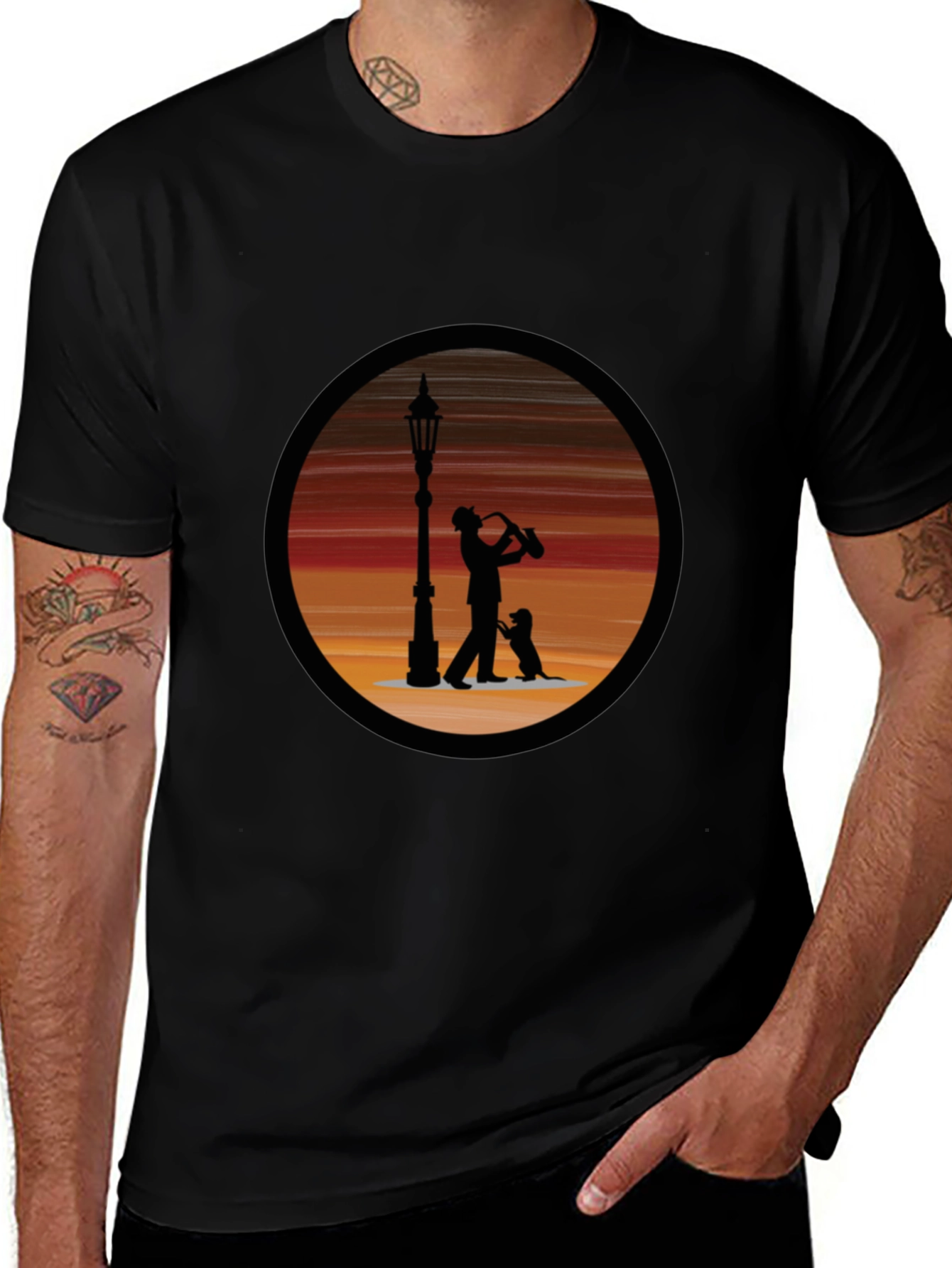 Silhouette Musician Graphic Tee