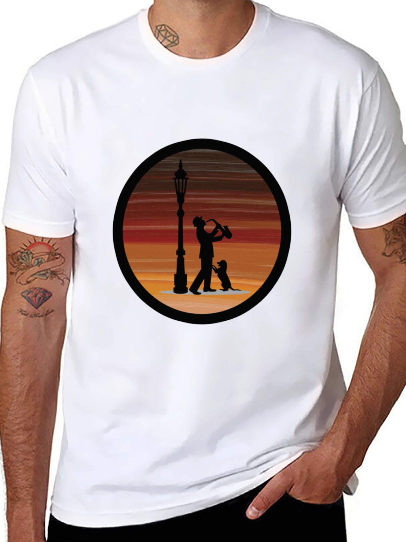 Silhouette Musician Graphic Tee