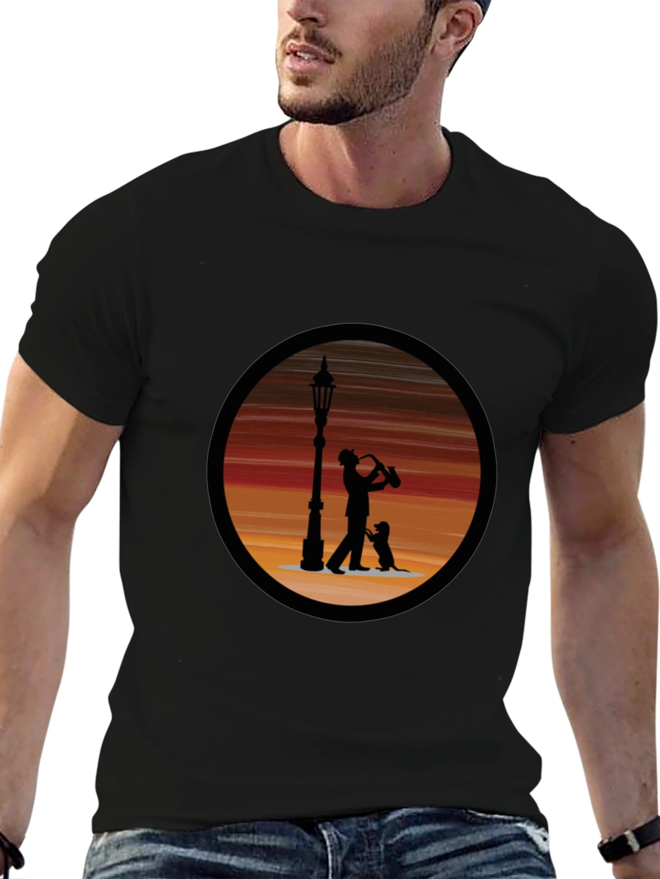 Silhouette Musician Graphic Tee