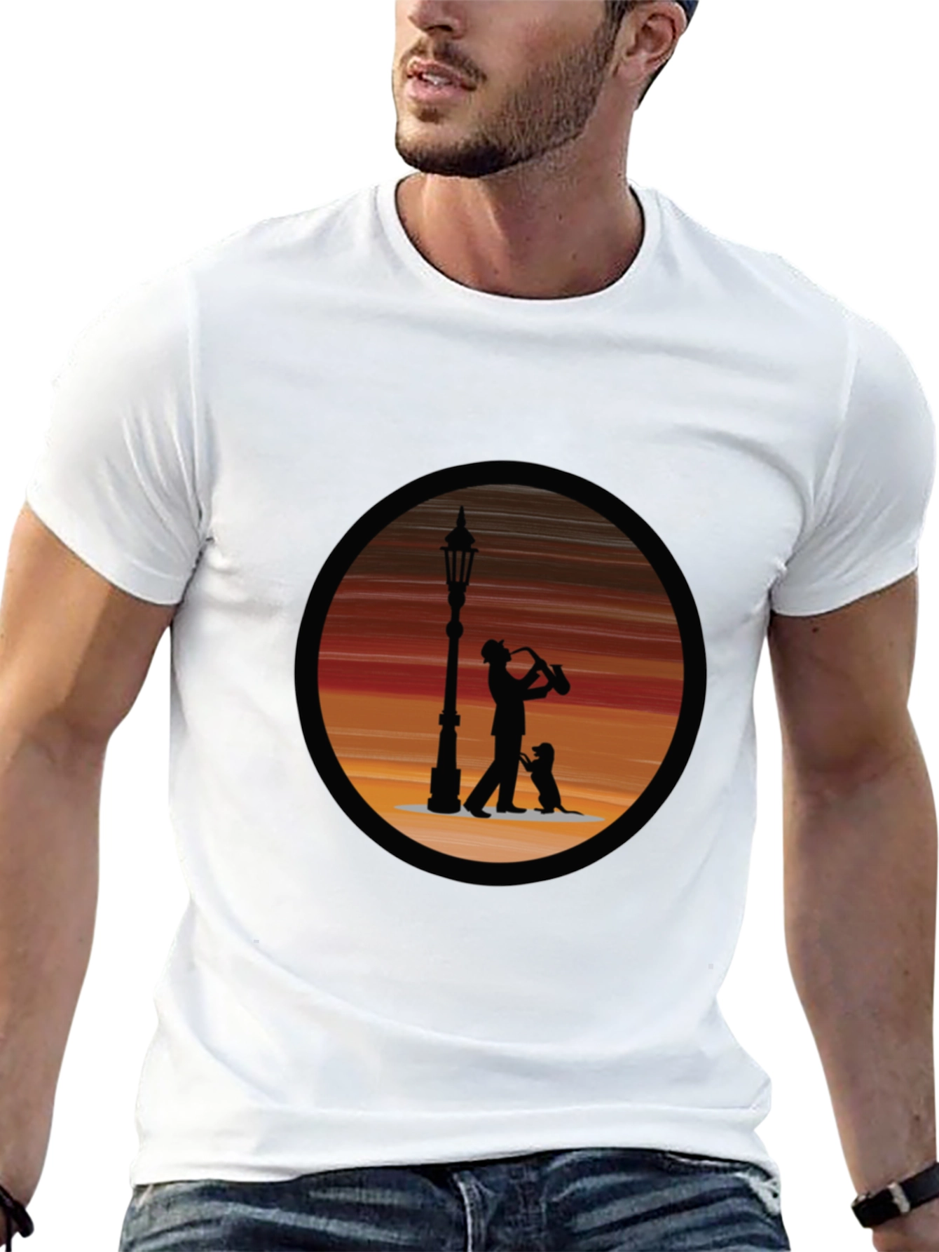 Silhouette Musician Graphic Tee