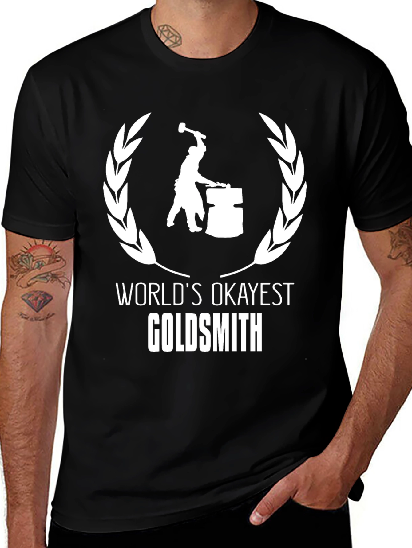 Worlds Okayest Goldsmith T-Shirt - Black