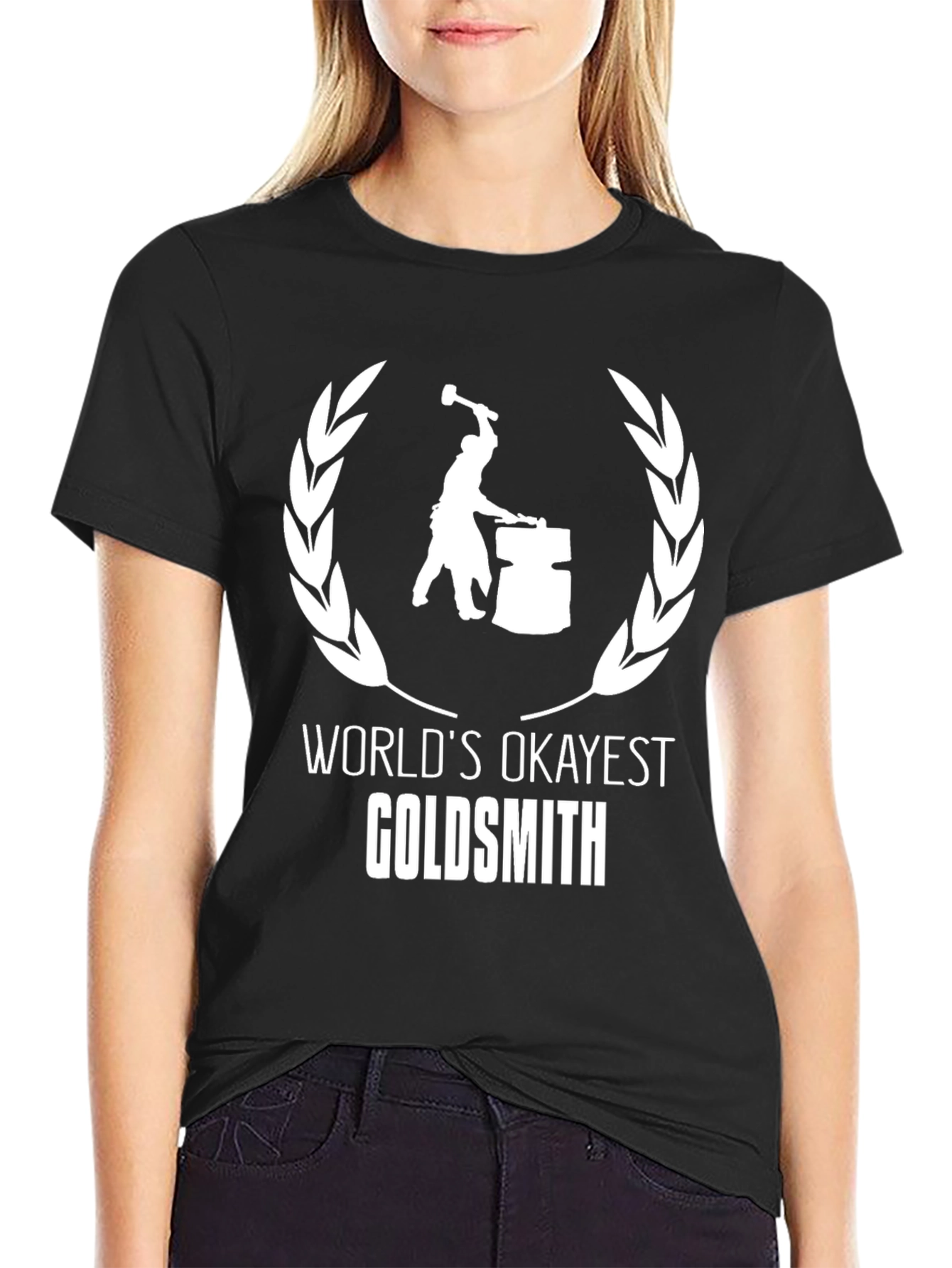 Worlds Okayest Goldsmith T-Shirt - Black
