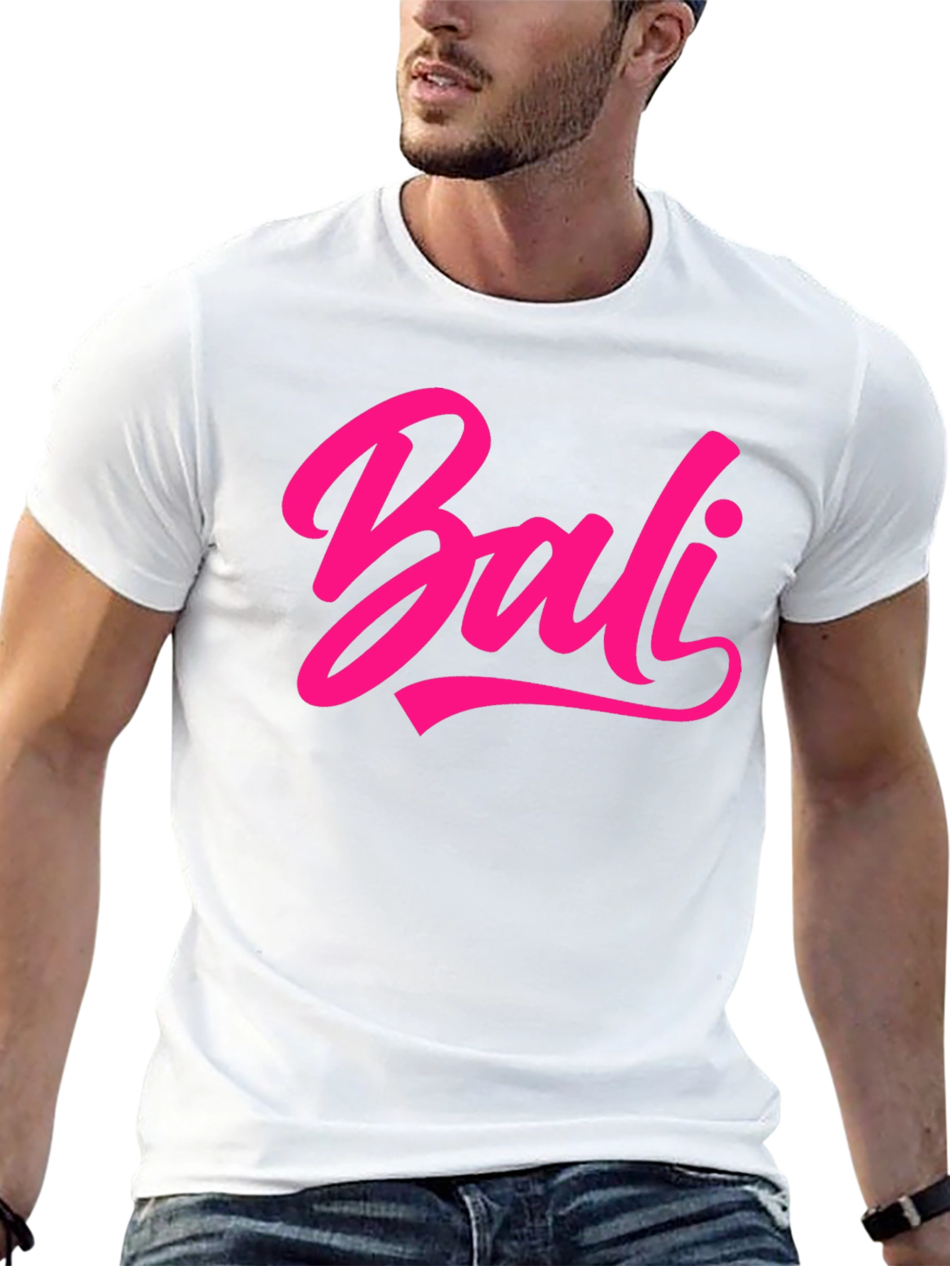 Bali Script Graphic Tee - Casual Style