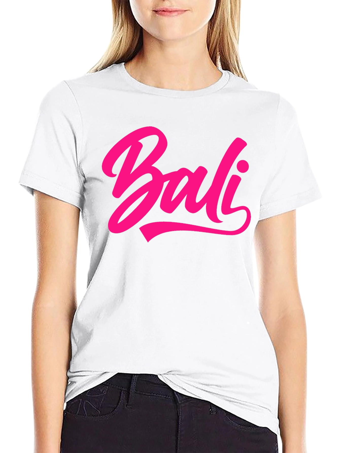 Bali Script Graphic Tee - Casual Style