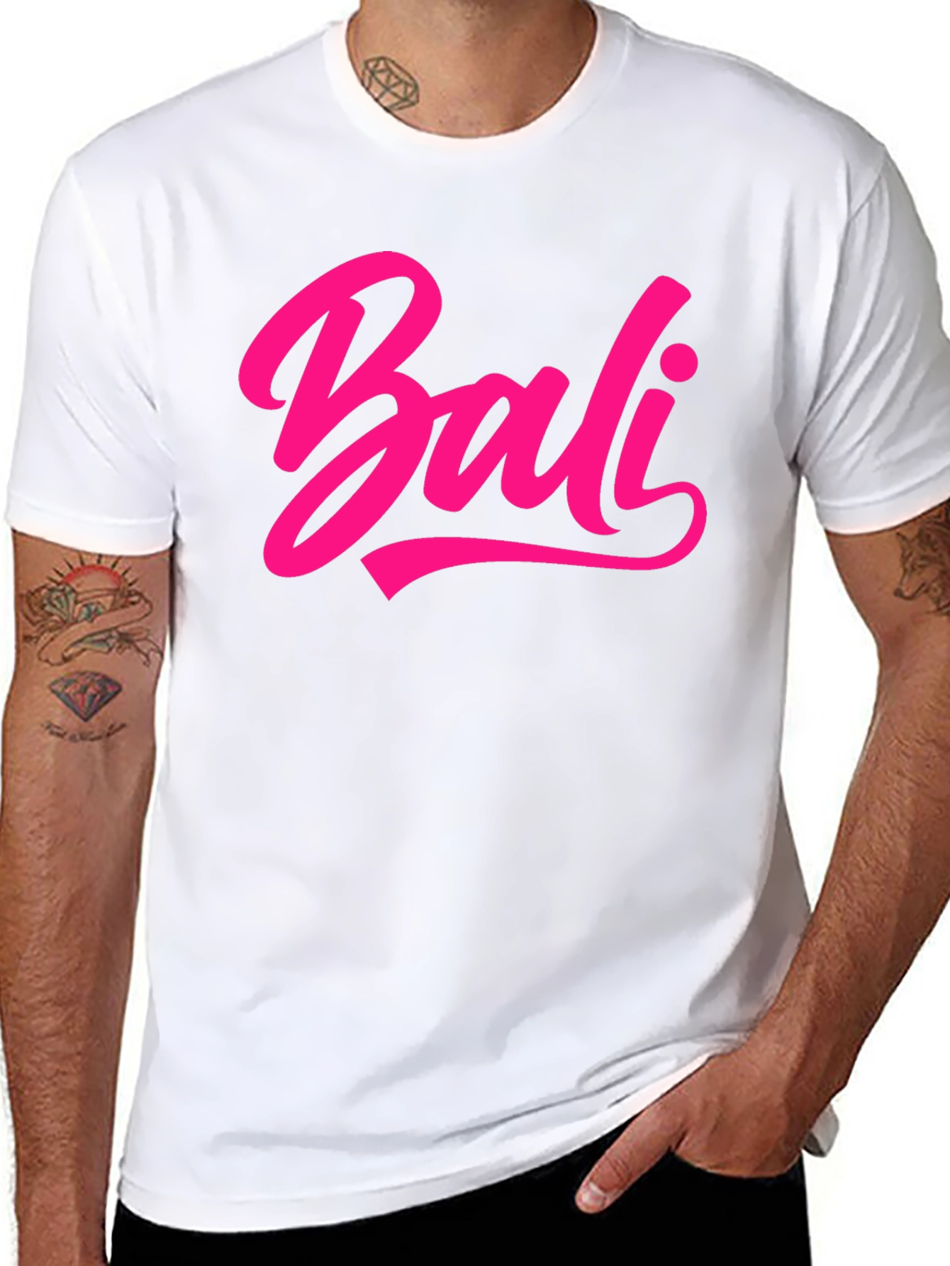 Bali Script Graphic Tee - Casual Style